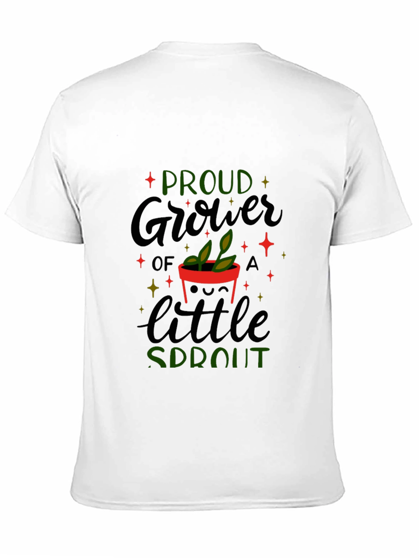 Black Proud Grower of a Little Sprout T-Shirt view 11
