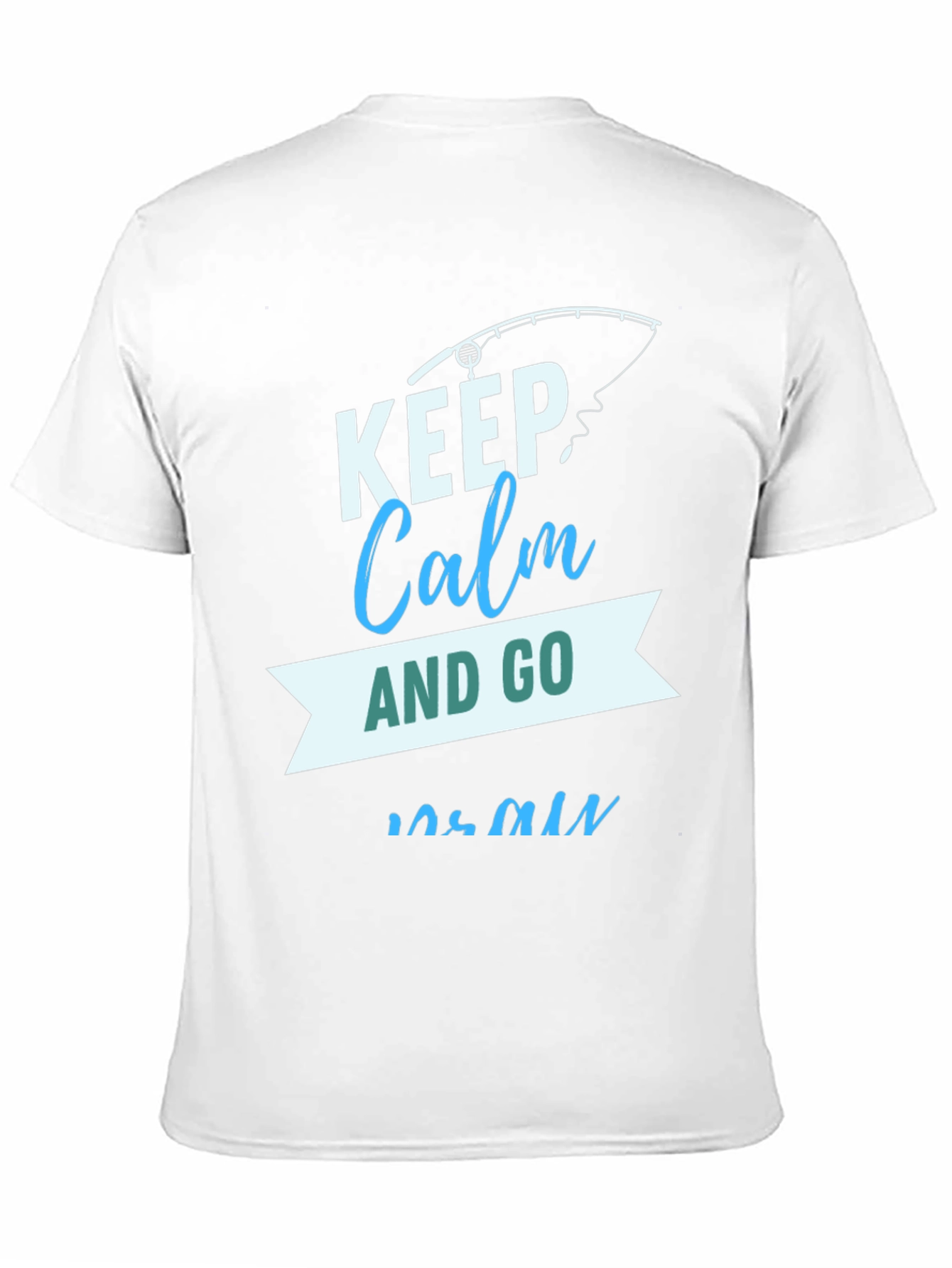 Black Keep Calm and Go Fish Black T-Shirt view 11