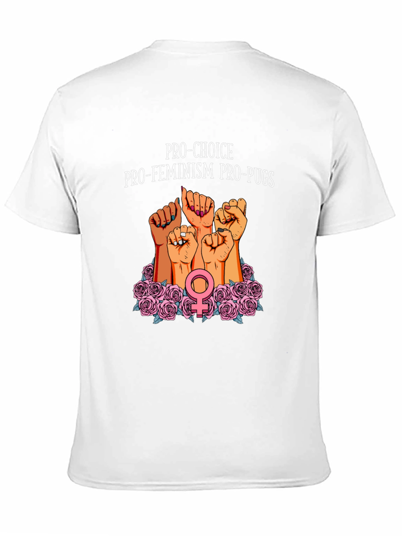 Black Pro-Choice Feminist Pug Graphic Tee view 11