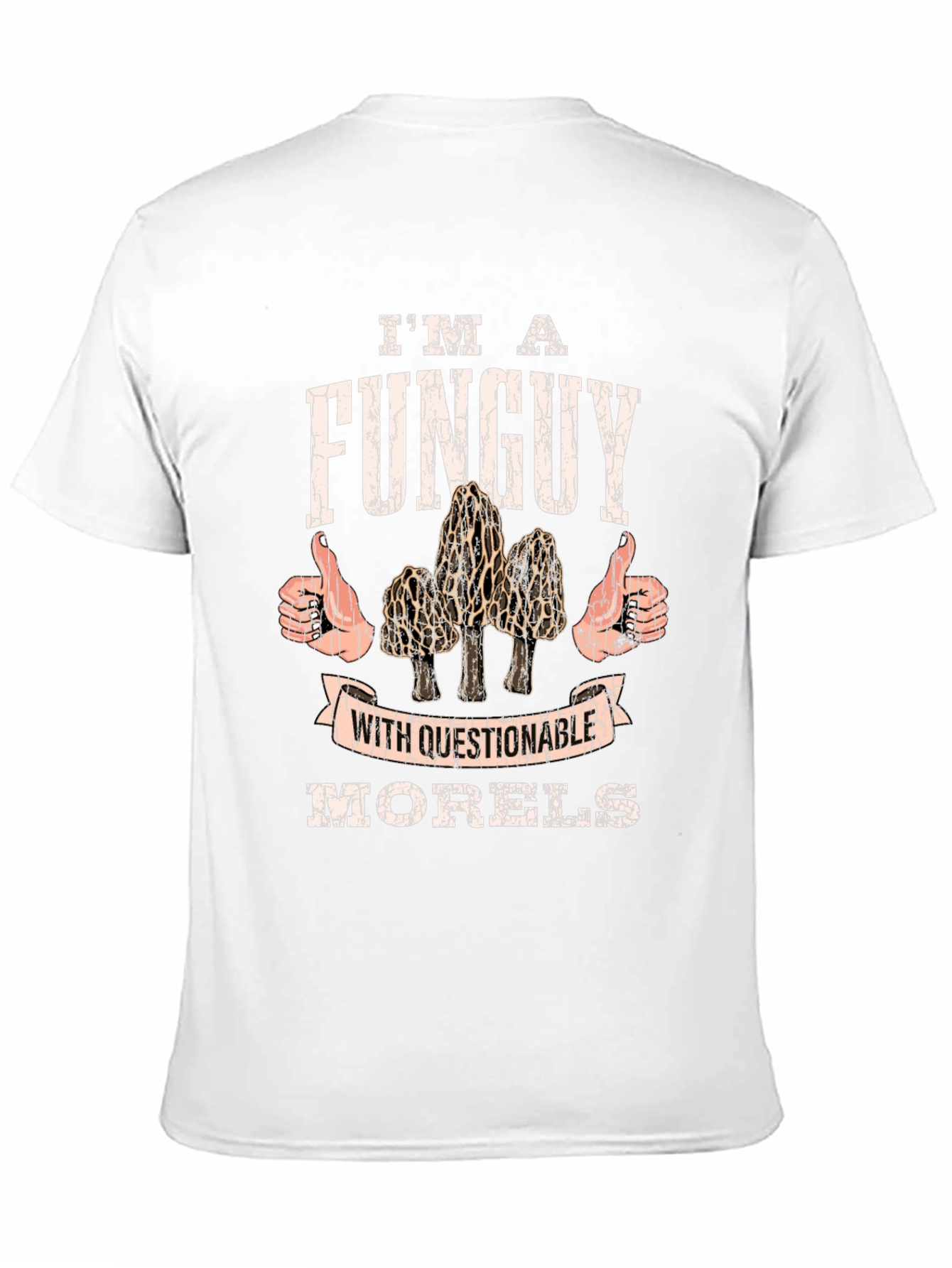 Black Funguy Morel Mushroom T-Shirt - Funny Gift view 11