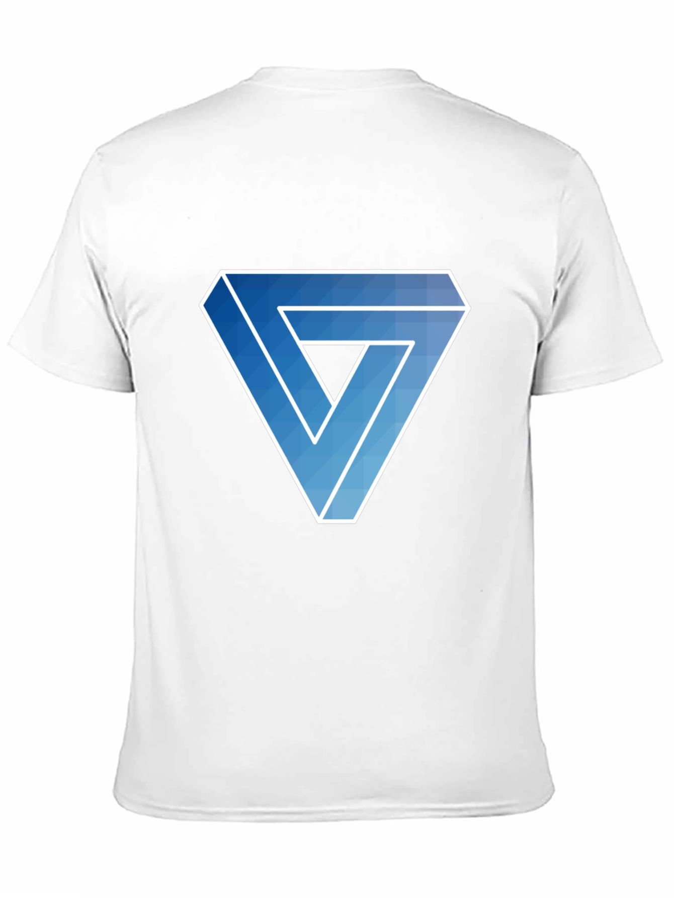 Black Impossible Triangle Graphic Tee - Optical Illusion Design view 11