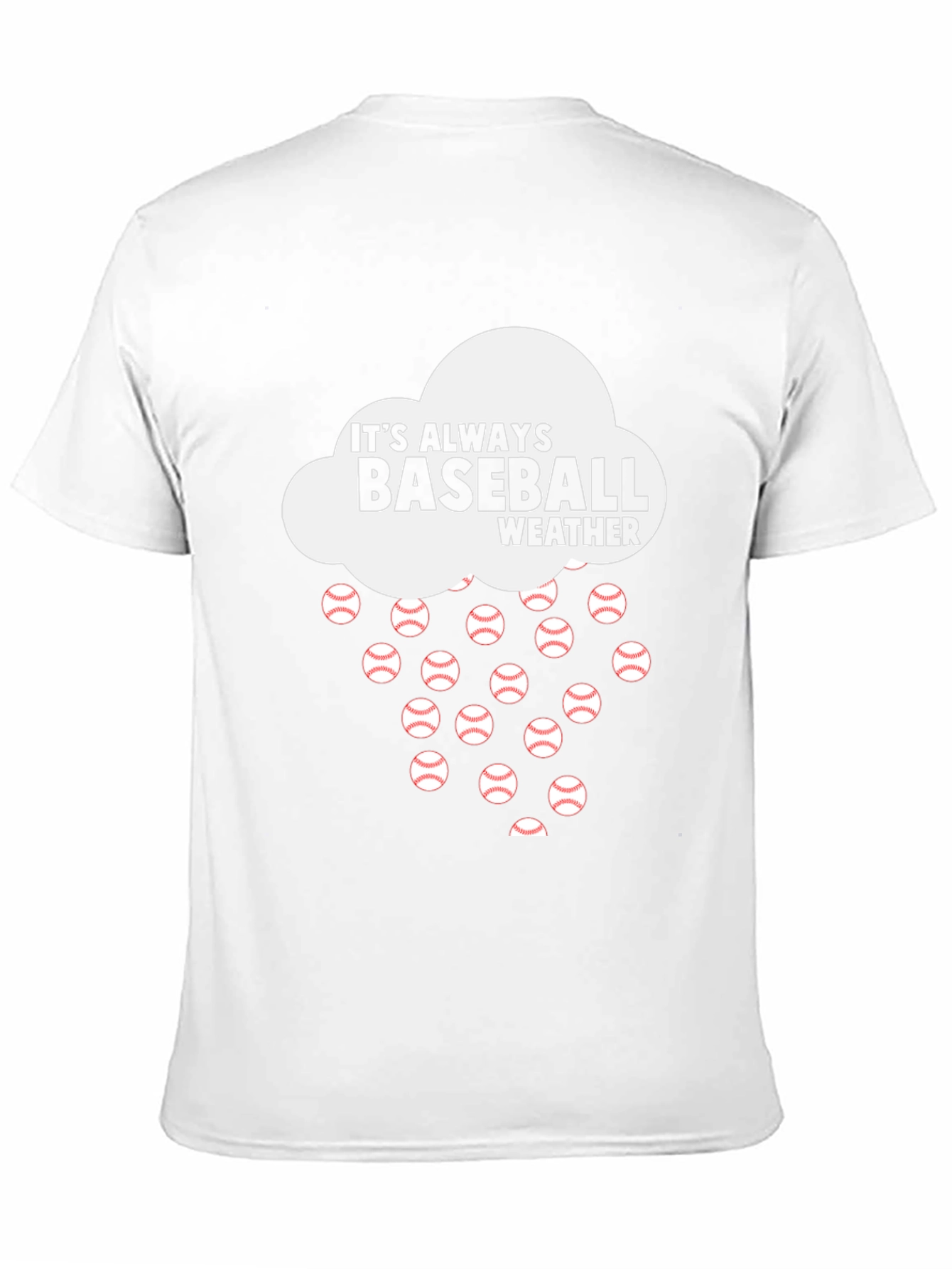 Black Baseball Weather T-Shirt view 11