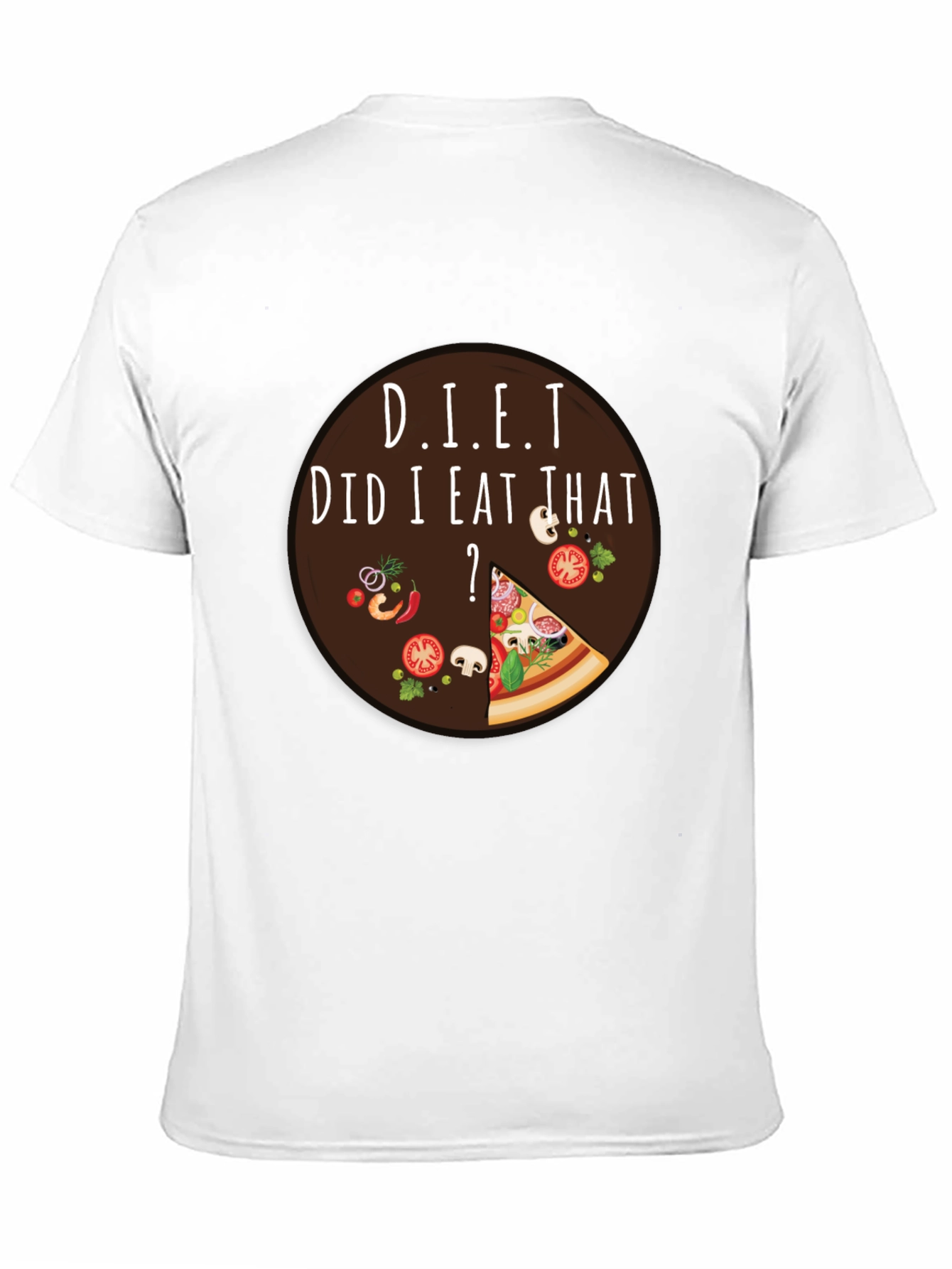 Black Diet Did I Eat That Pizza T-Shirt view 11
