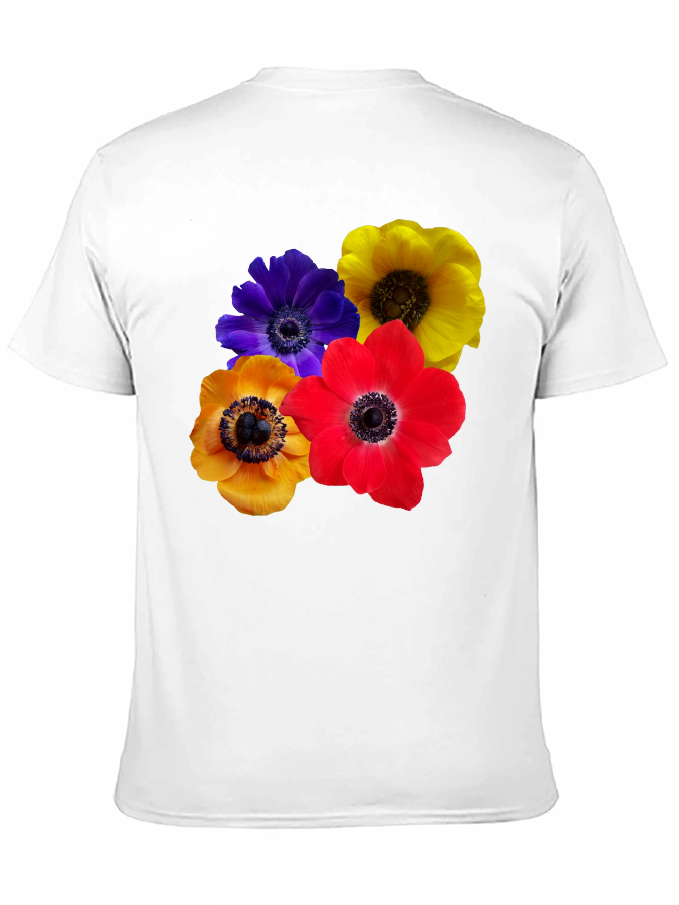 Black Floral Anemone T-Shirt view 11