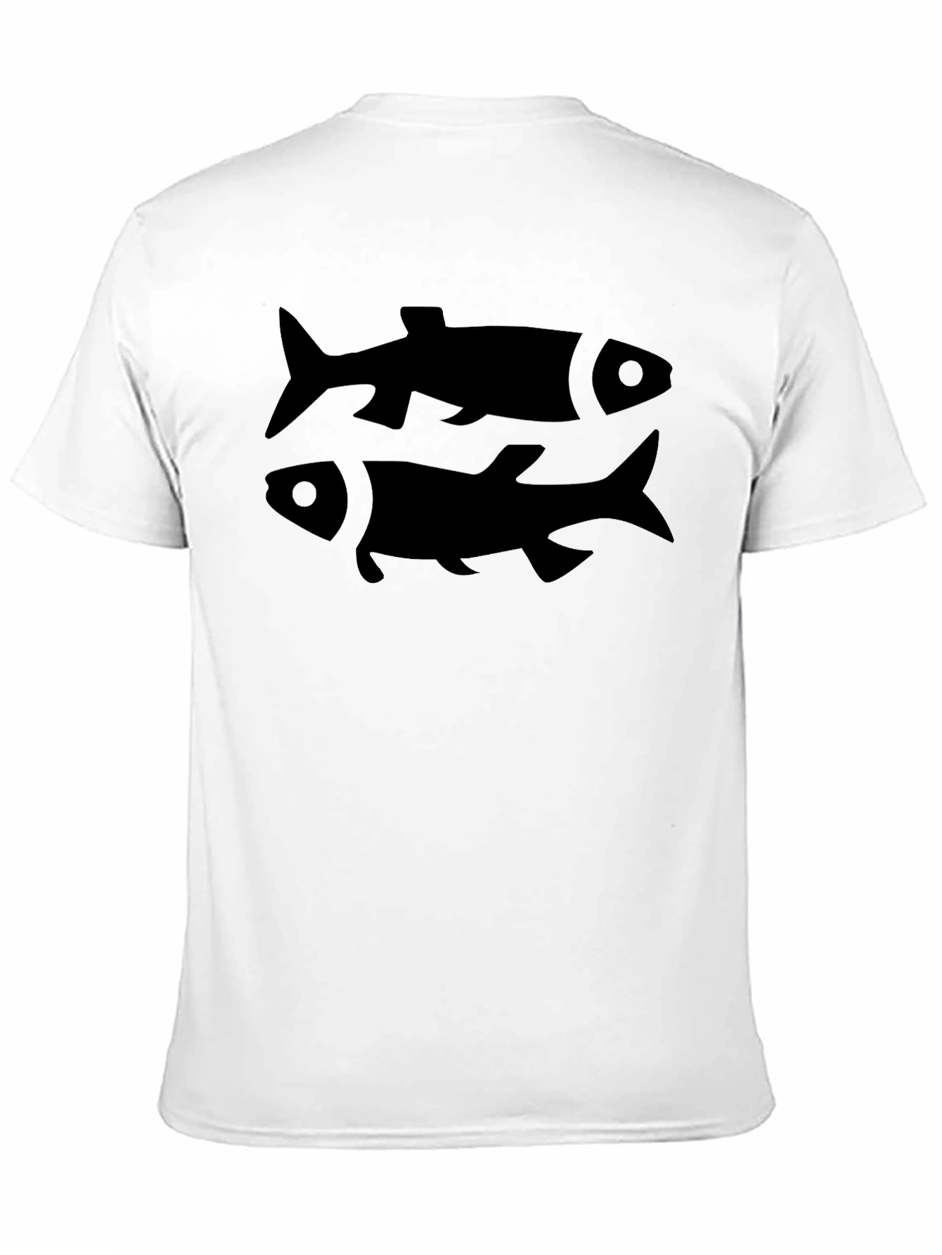 Black Black Fish Graphic Tee - Mens Minimalist Design T-Shirt view 11