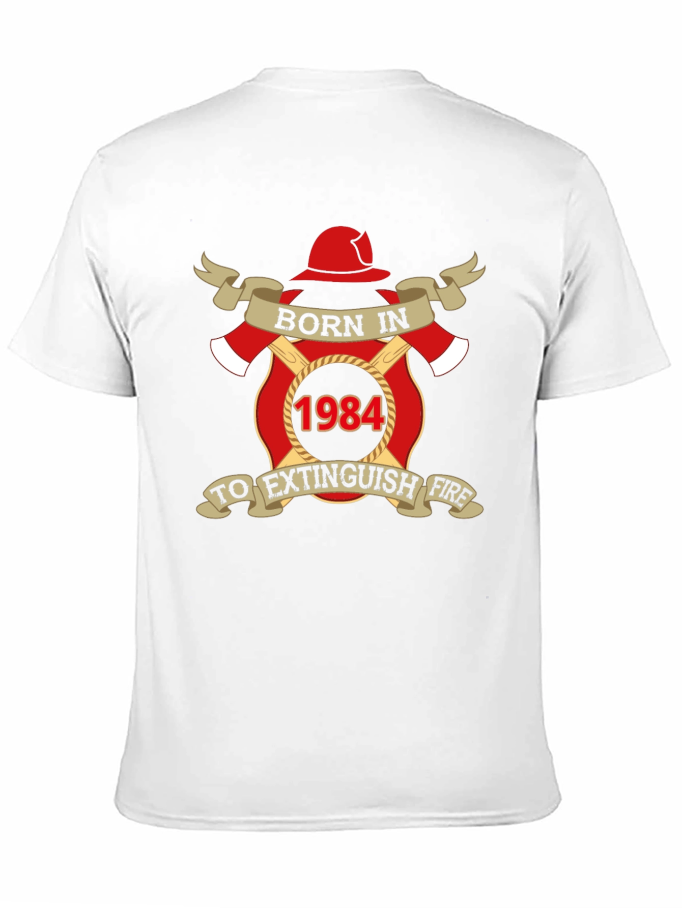 Black Born in 1984 Firefighter T-Shirt view 11