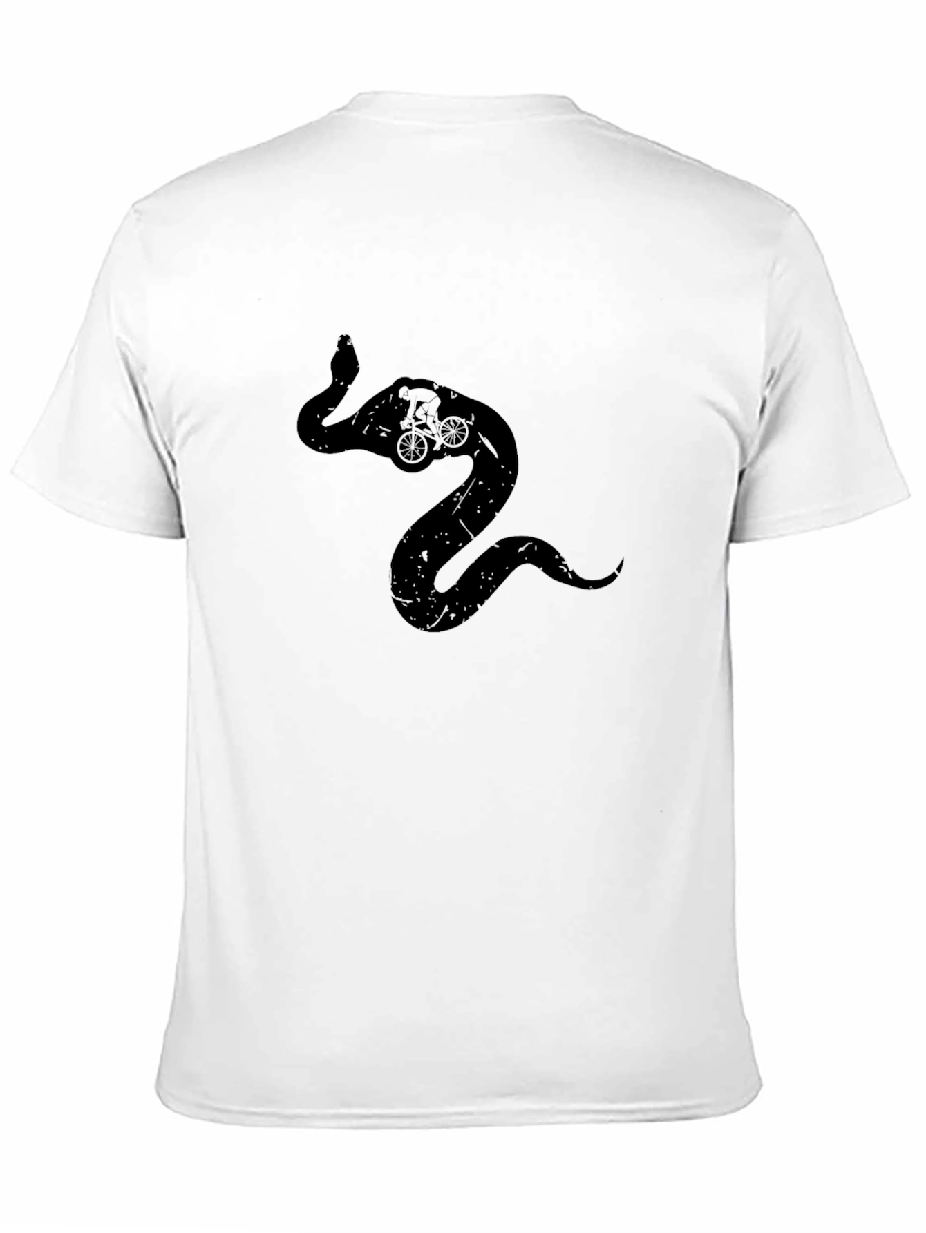 Black Snake Cyclist Graphic Tee - Men's Black T-Shirt view 11