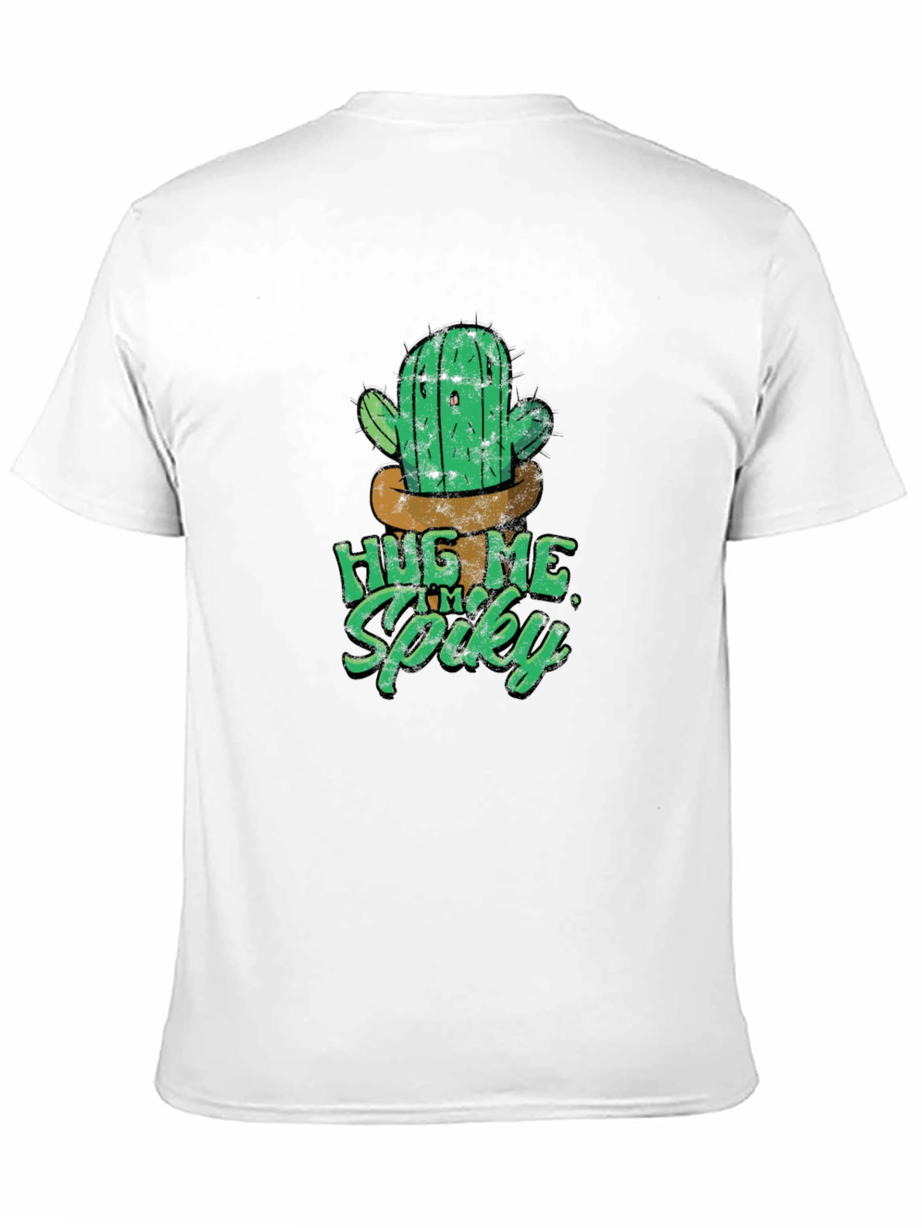 Black Hug Me I'm Spiky Cactus T-Shirt view 11