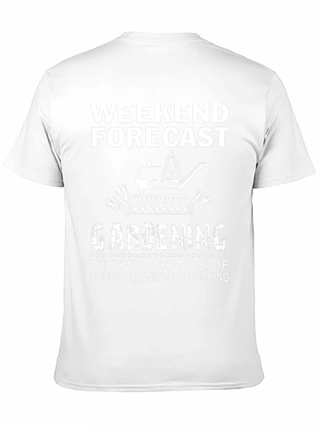 Black Gardening Weekend Forecast T-Shirt view 11