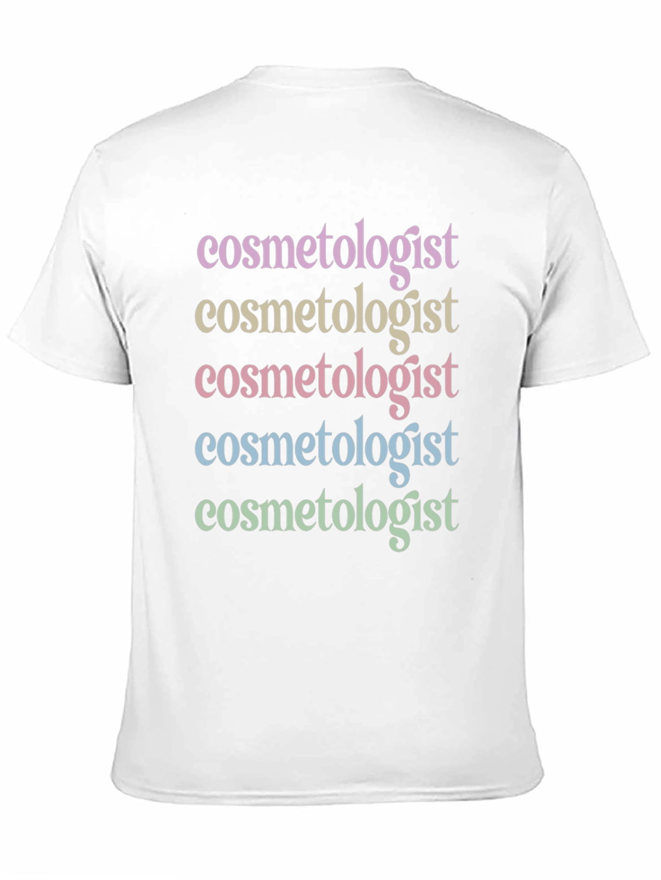 Black Cosmetologist Stacked Text T-Shirt view 11