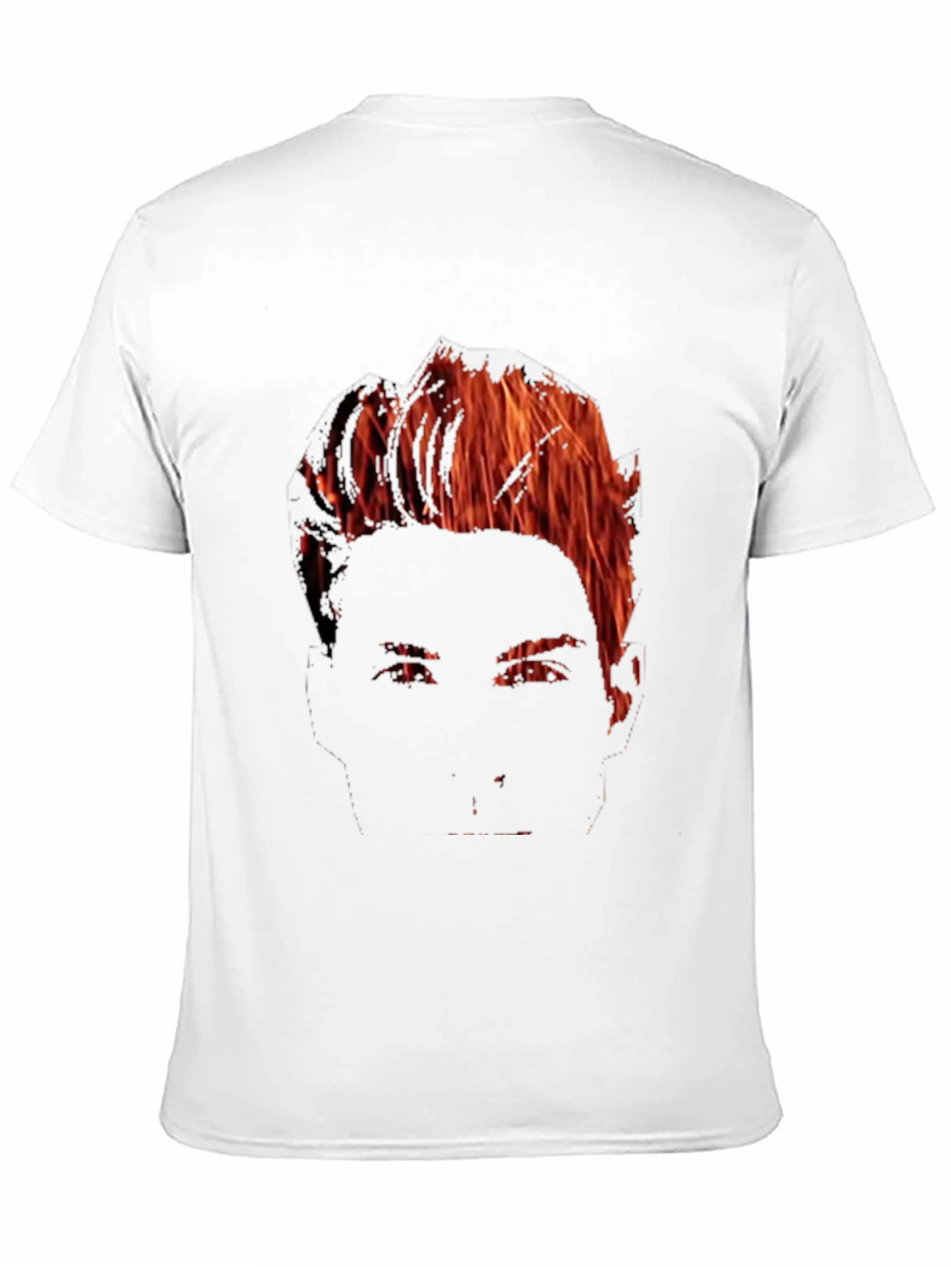 Black Fiery Face Graphic Tee - Bold Statement Shirt view 11