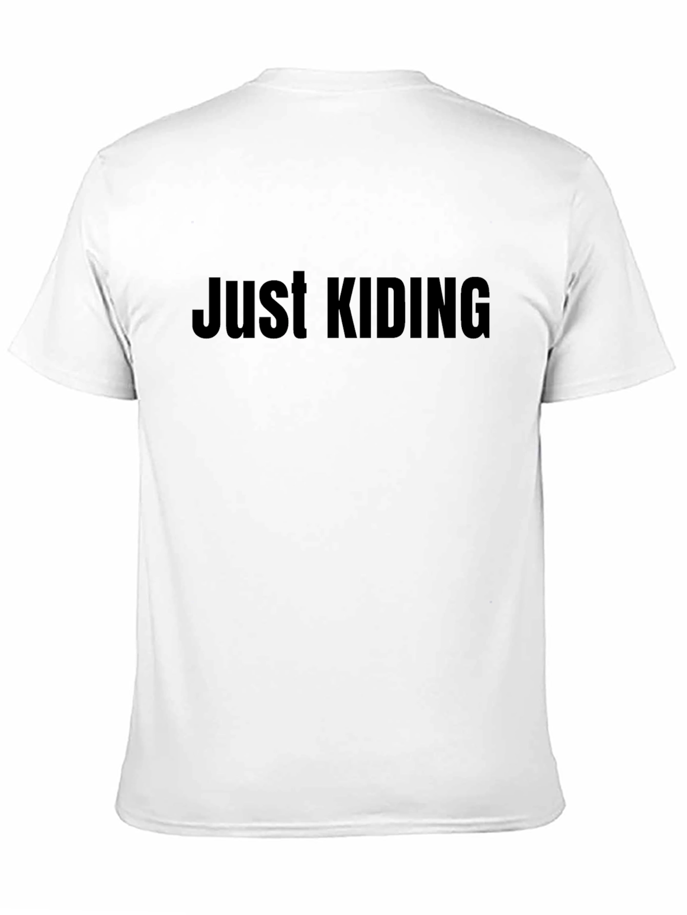 Black Just Kiding Graphic Tee - Casual Black T-Shirt view 11