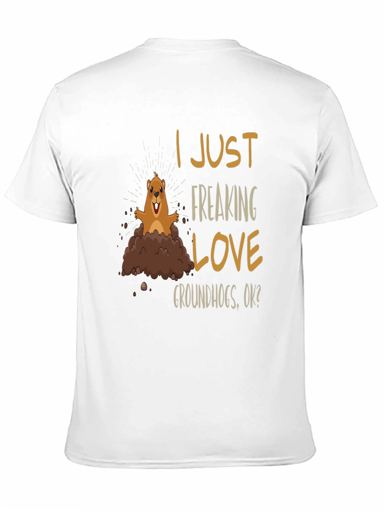 Black I Love Groundhogs T-Shirt - Unisex Black Tee view 11