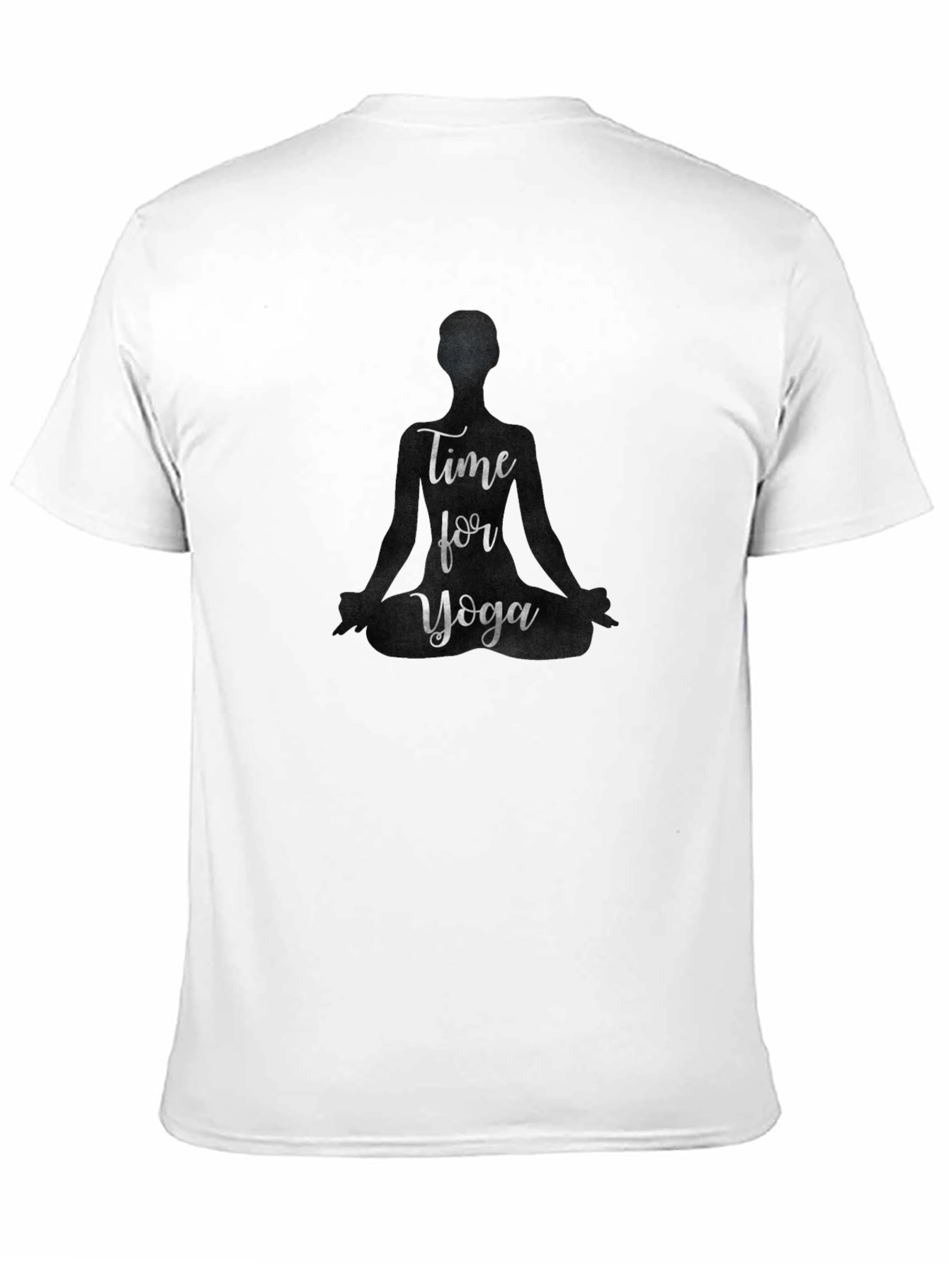Black Time for Yoga Graphic Tee - Meditation T-Shirt view 11