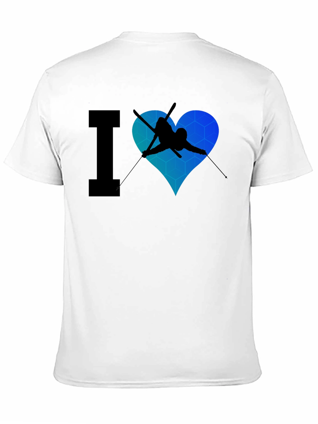Black I Heart Skiing Black T-Shirt view 11