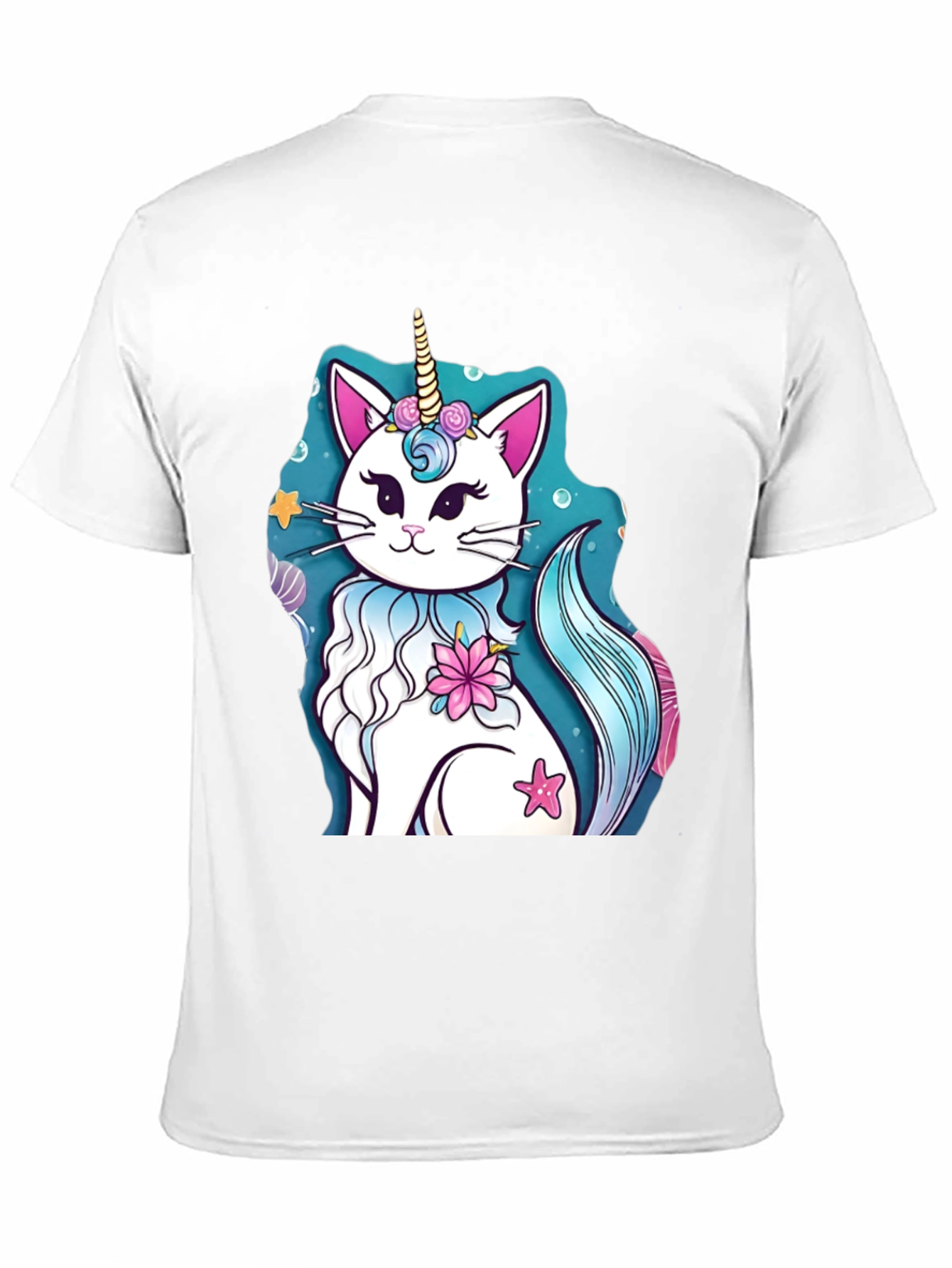Black Unicat T-Shirt - Cat Unicorn Design view 11