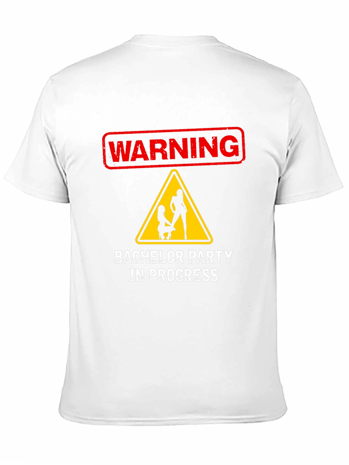 Black Warning: Bachelor Party in Progress T-Shirt view 11