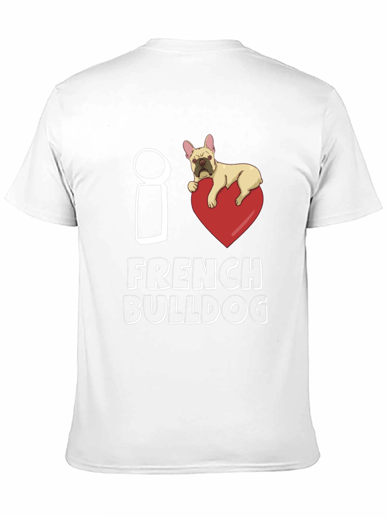 Black I Heart French Bulldog Graphic Tee - Black view 11