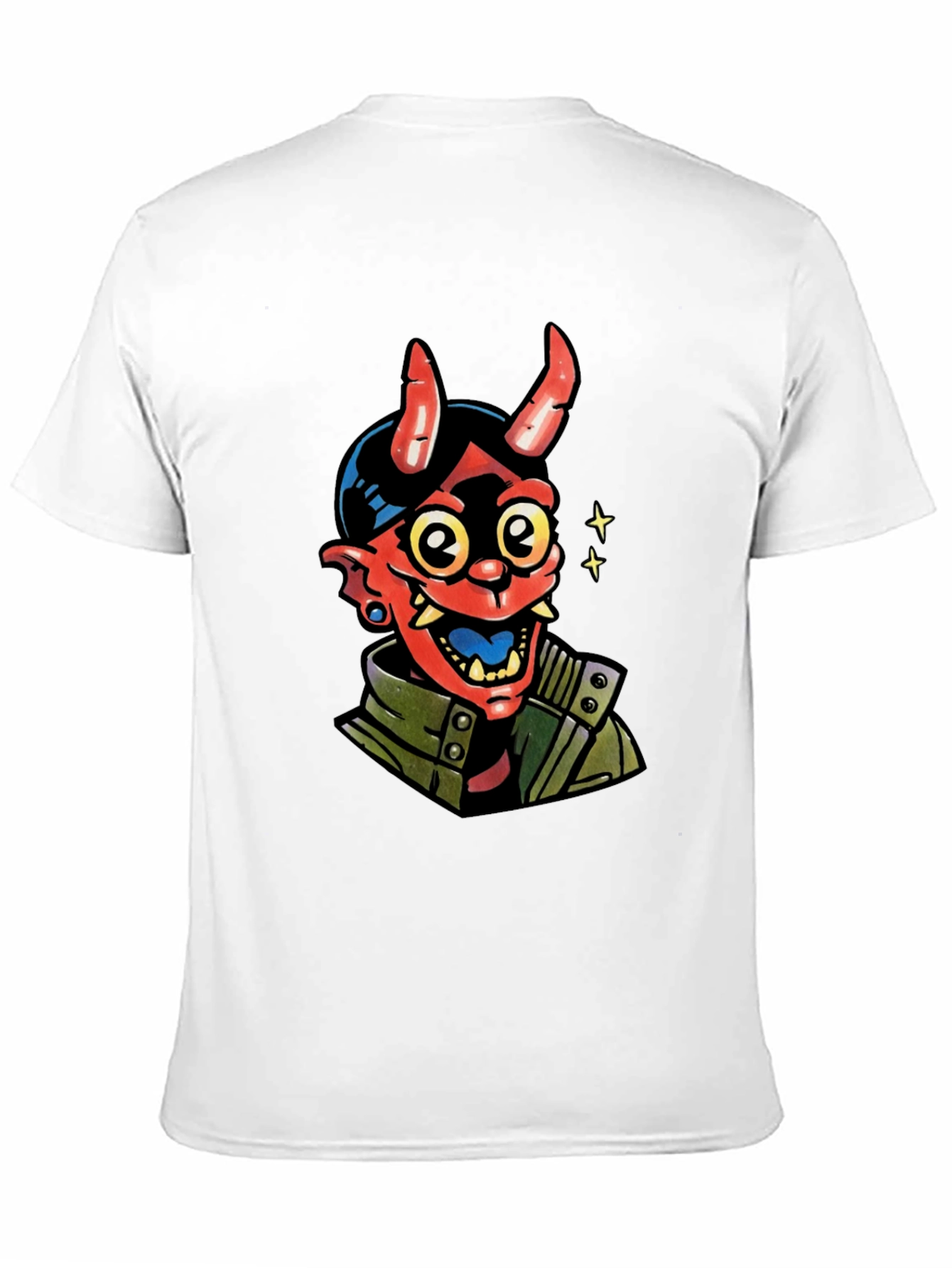 Black Devil Graphic Print Black T-Shirt view 11