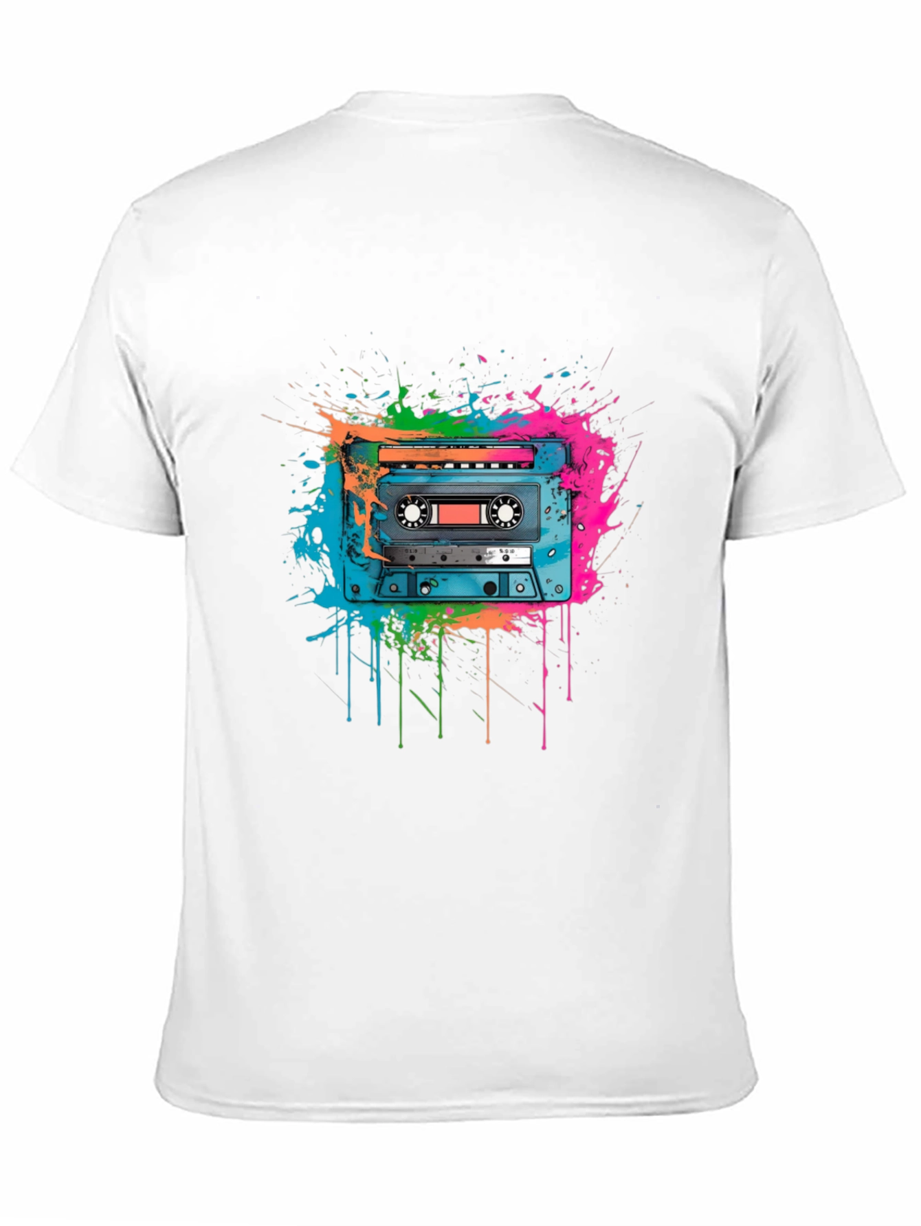 Black Retro Cassette Tape Graphic Tee view 11