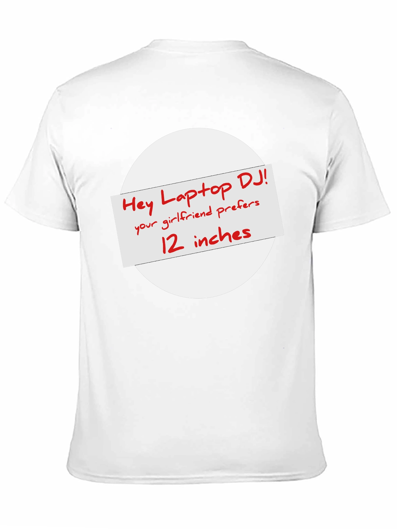 Black Hey Laptop DJ T-Shirt - Your Girlfriend Prefers 12 Inches view 11