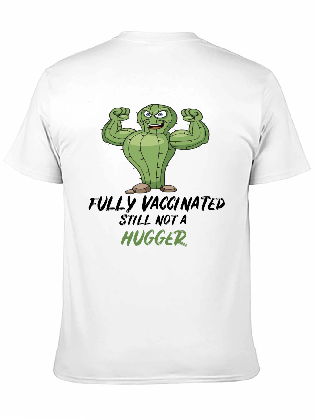 Black Fully Vaccinated Still Not a Hugger Graphic Tee view 11