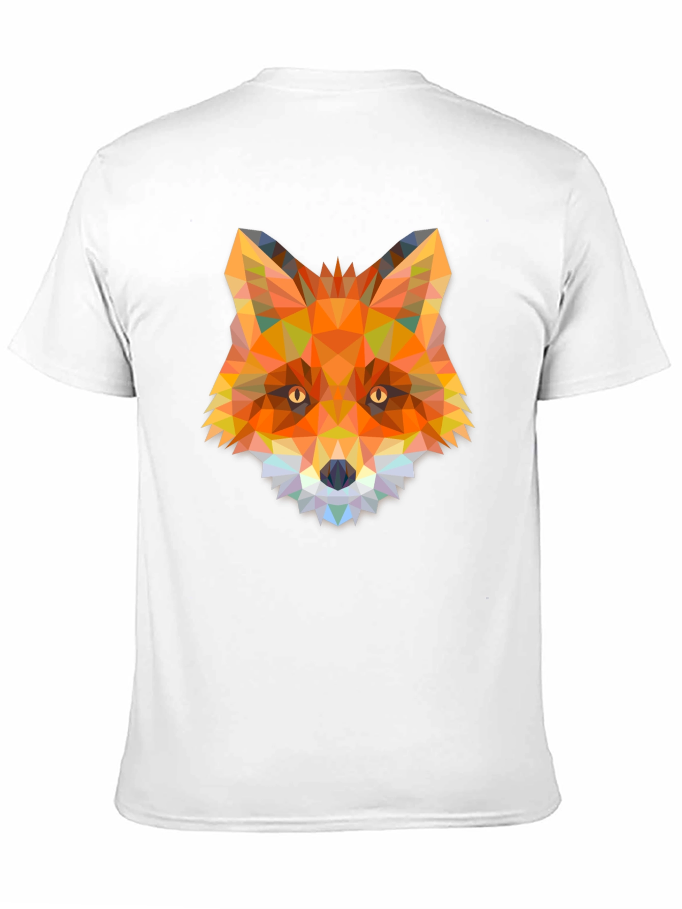 Black Geometric Fox T-Shirt - Modern Animal Design view 11