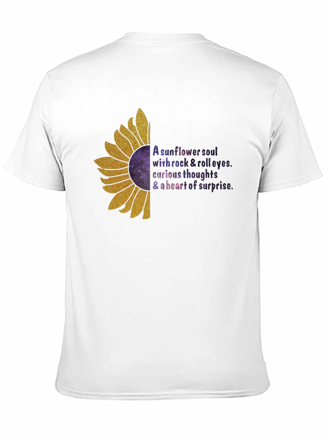 Black Sunflower Soul Graphic Tee - Black Cotton Blend T-Shirt view 11