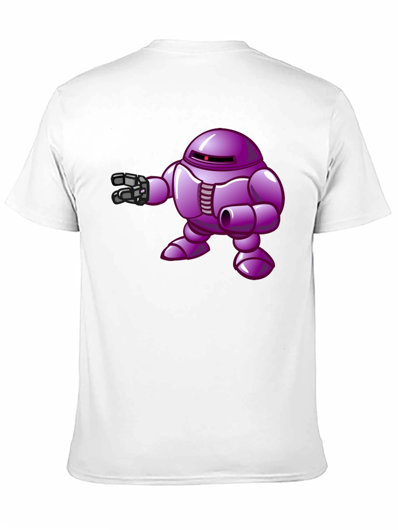 Black Purple Robot Graphic T-Shirt view 11