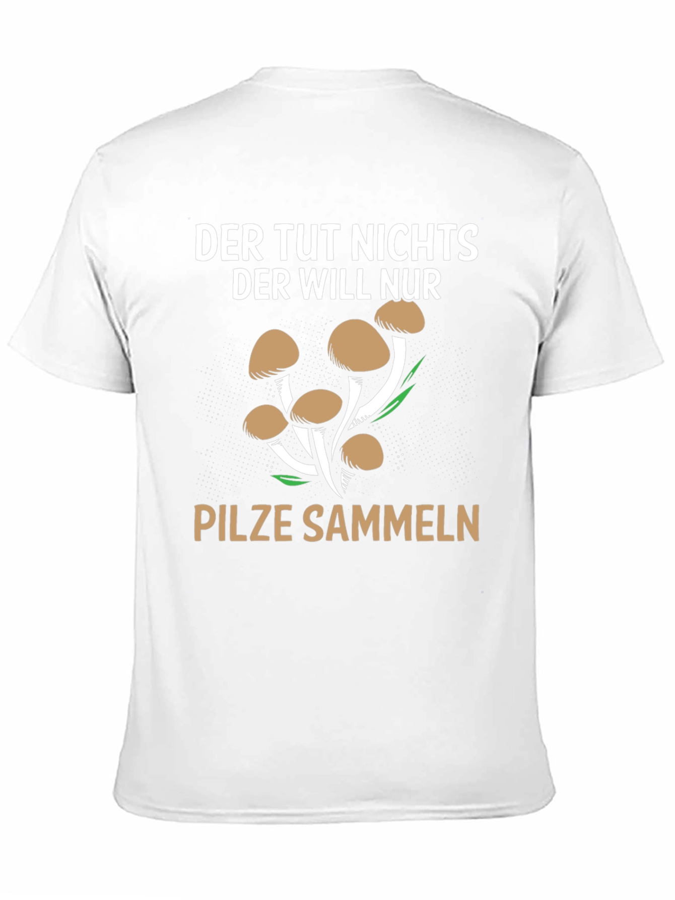 Black Mushroom Picker T-Shirt - Fun German Saying view 11