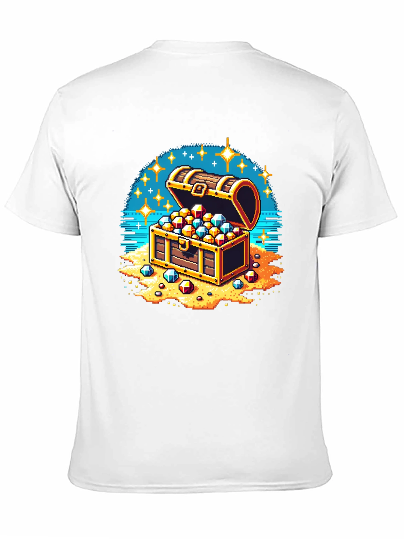 Black Pixel Treasure Chest T-Shirt view 11