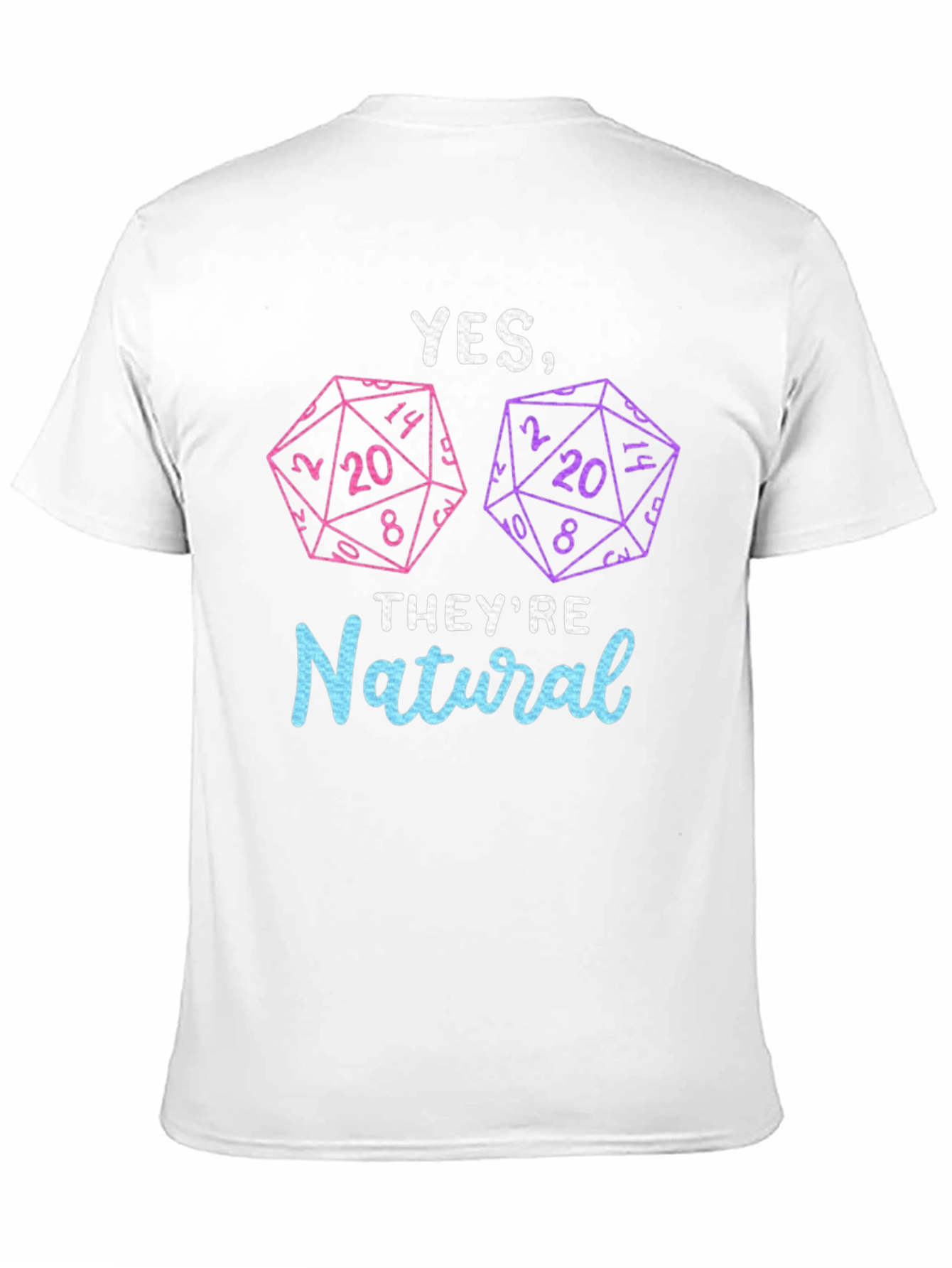 Black Natural 20 Dice T-Shirt | Dungeons and Dragons view 11