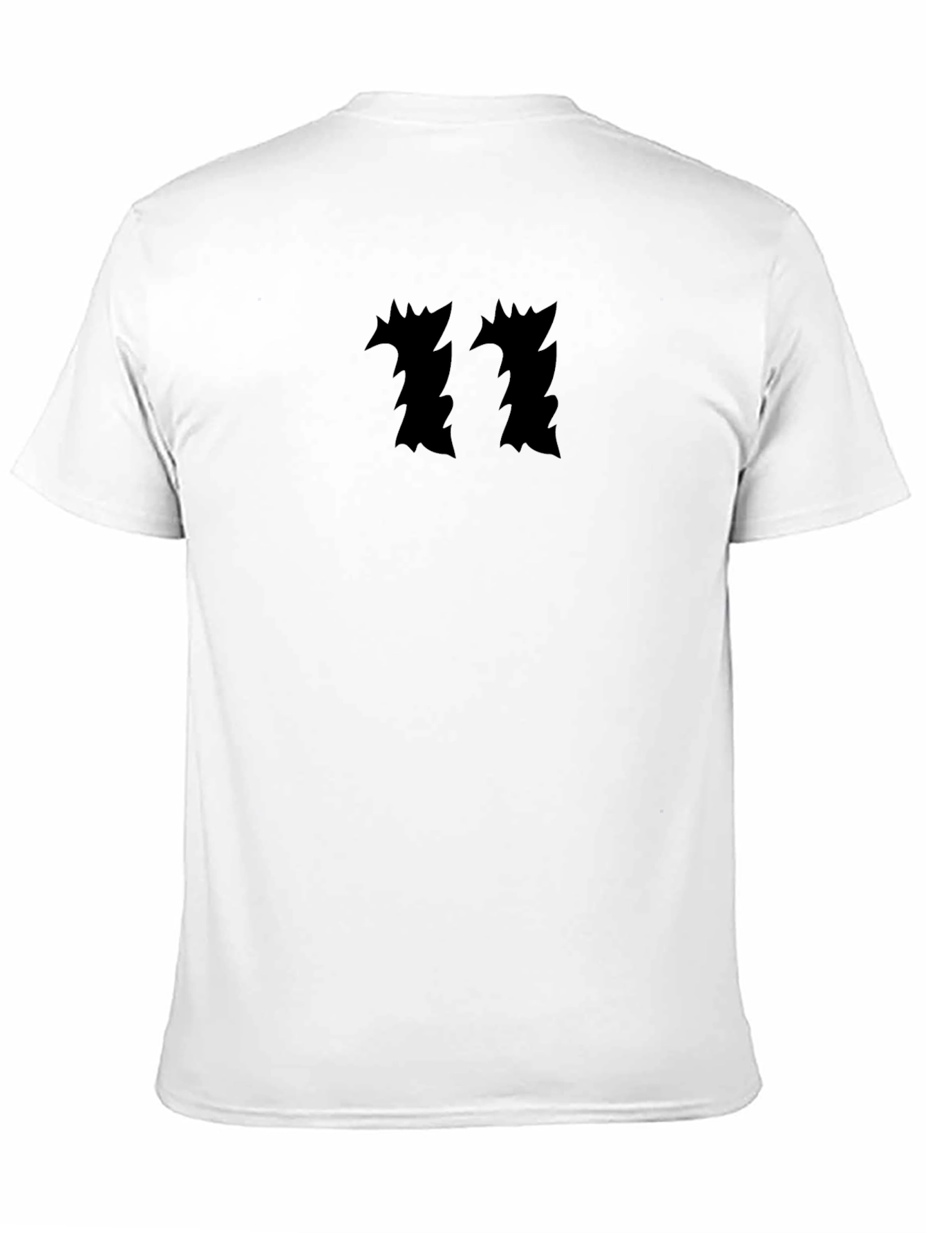 Black Edgy Graphic Tee - Abstract Number Print view 11