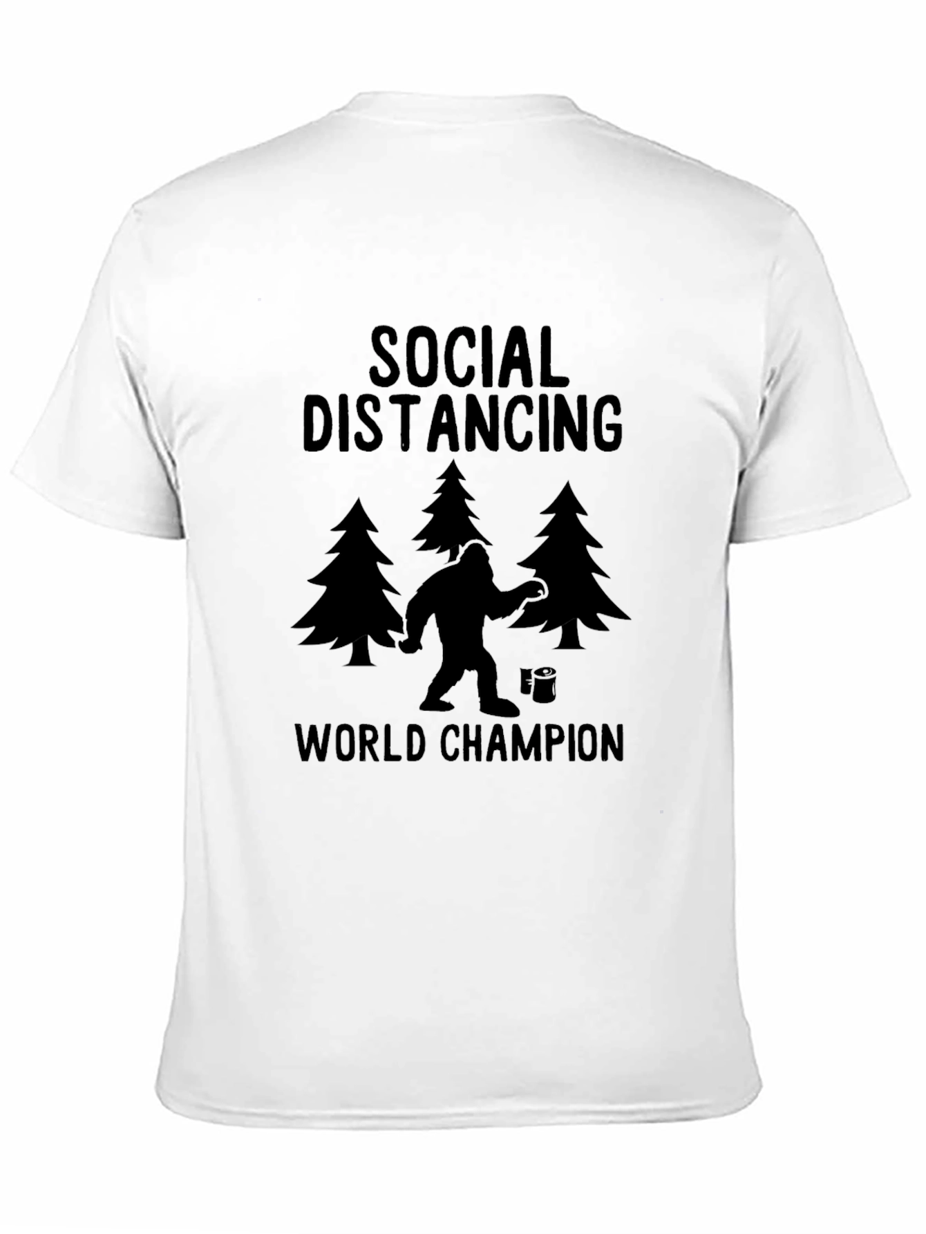 Black Social Distancing World Champion T-Shirt view 11