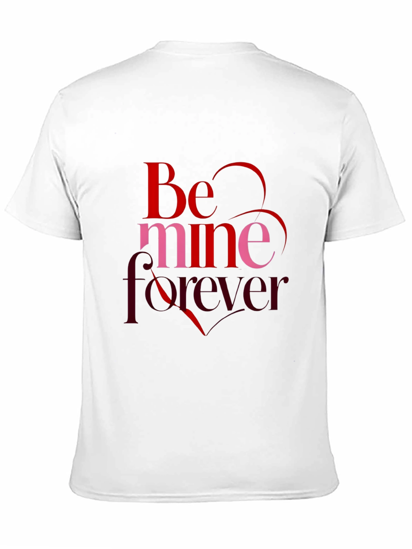 Black Be Mine Forever Valentine's Day Black T-Shirt view 11