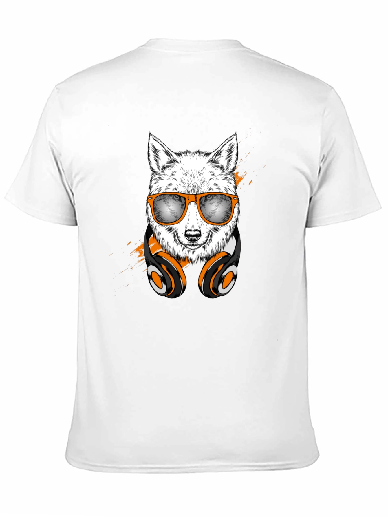 Black Cool Wolf Graphic Tee view 11