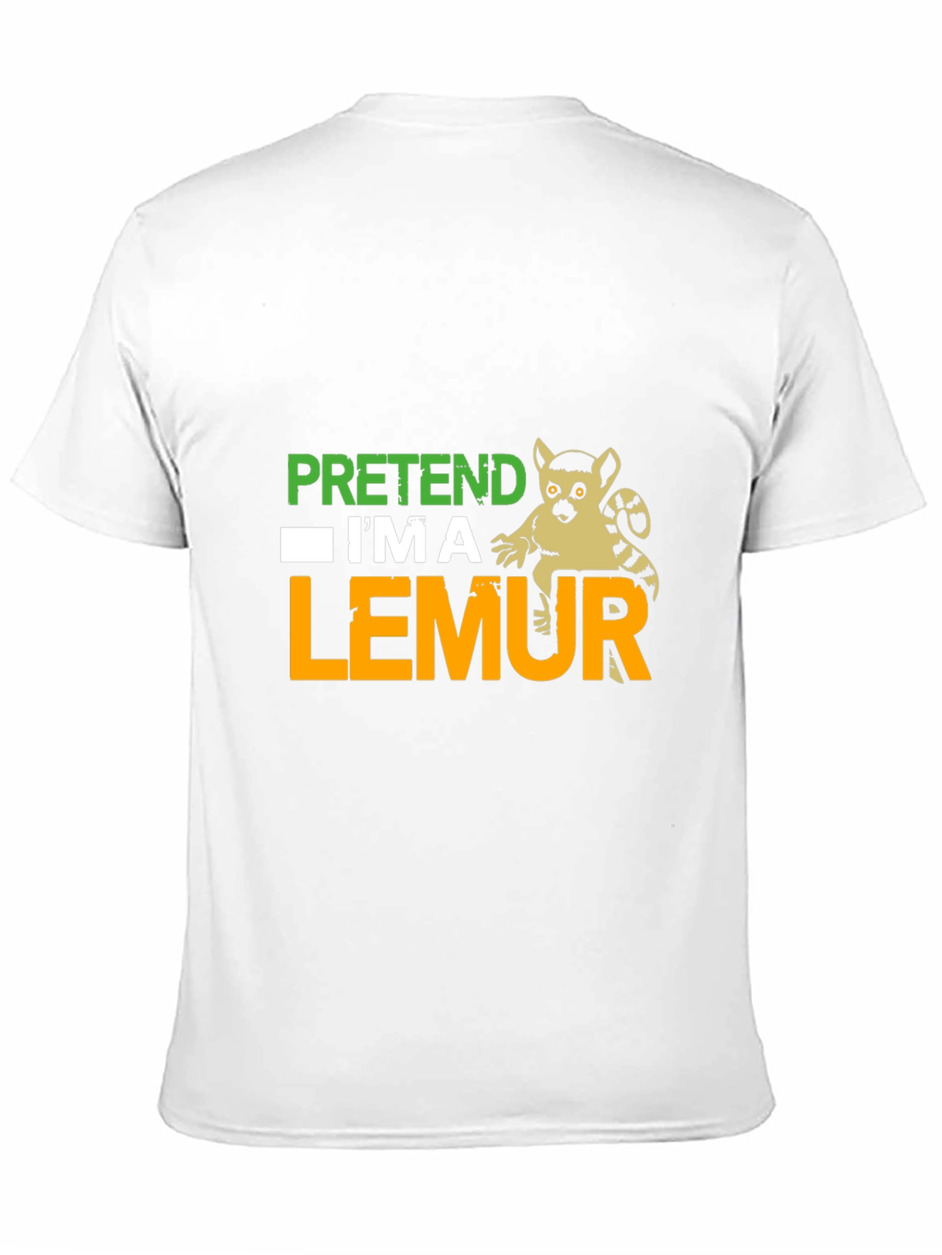 Black Pretend I'm A Lemur Funny Graphic T-Shirt view 11