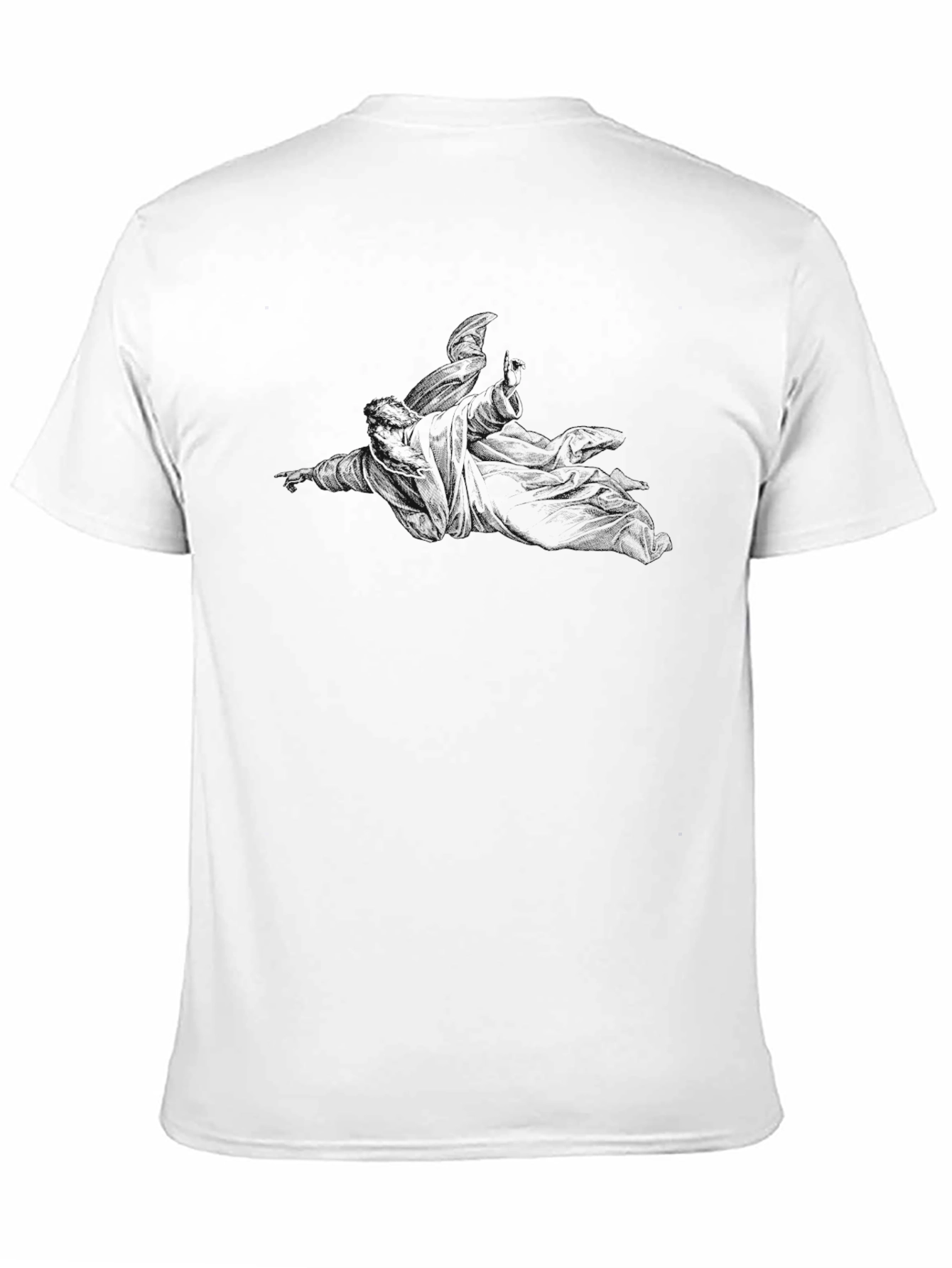 Black Men's Black Crew Neck T-Shirt view 11