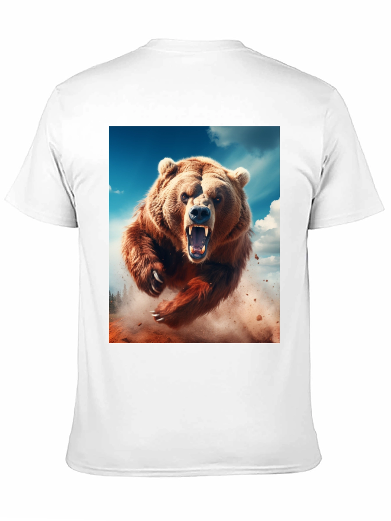 Roaring Bear Graphic Tee - Black Cotton Comfort - 11