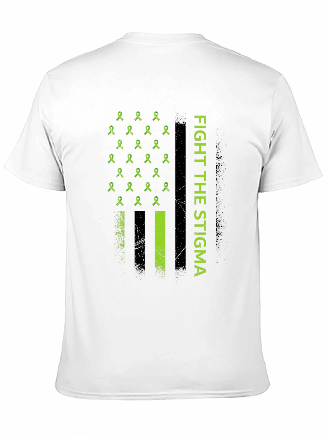Black Fight The Stigma Awareness Ribbon Tee view 11