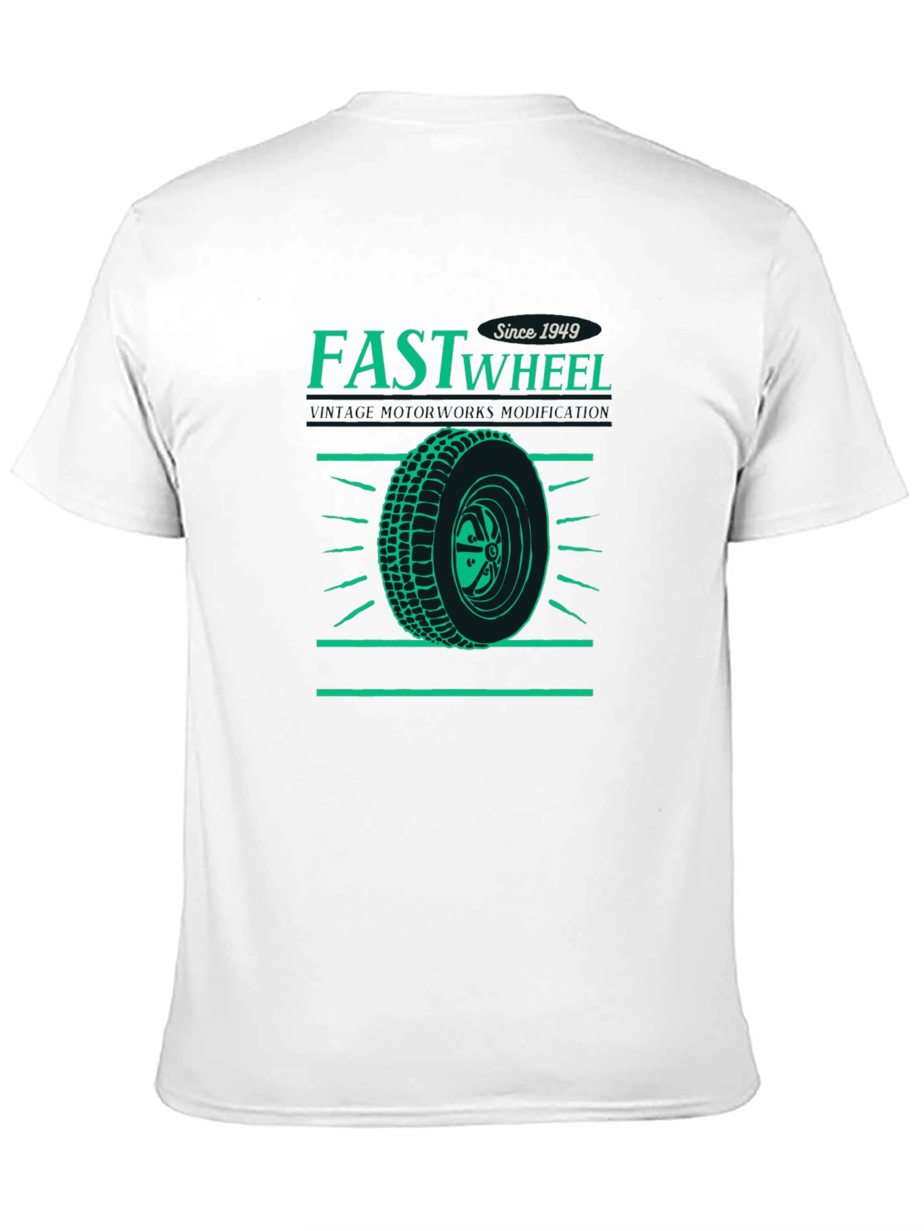 Black Vintage Fast Wheel Graphic Tee view 11