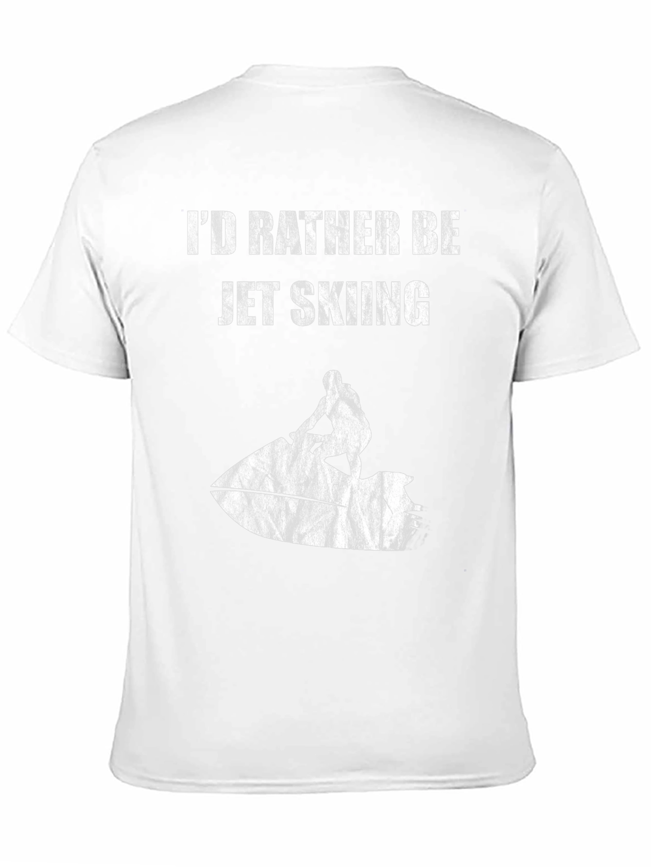 Black Jet Skiing Graphic Tee - Black Cotton T-Shirt view 11