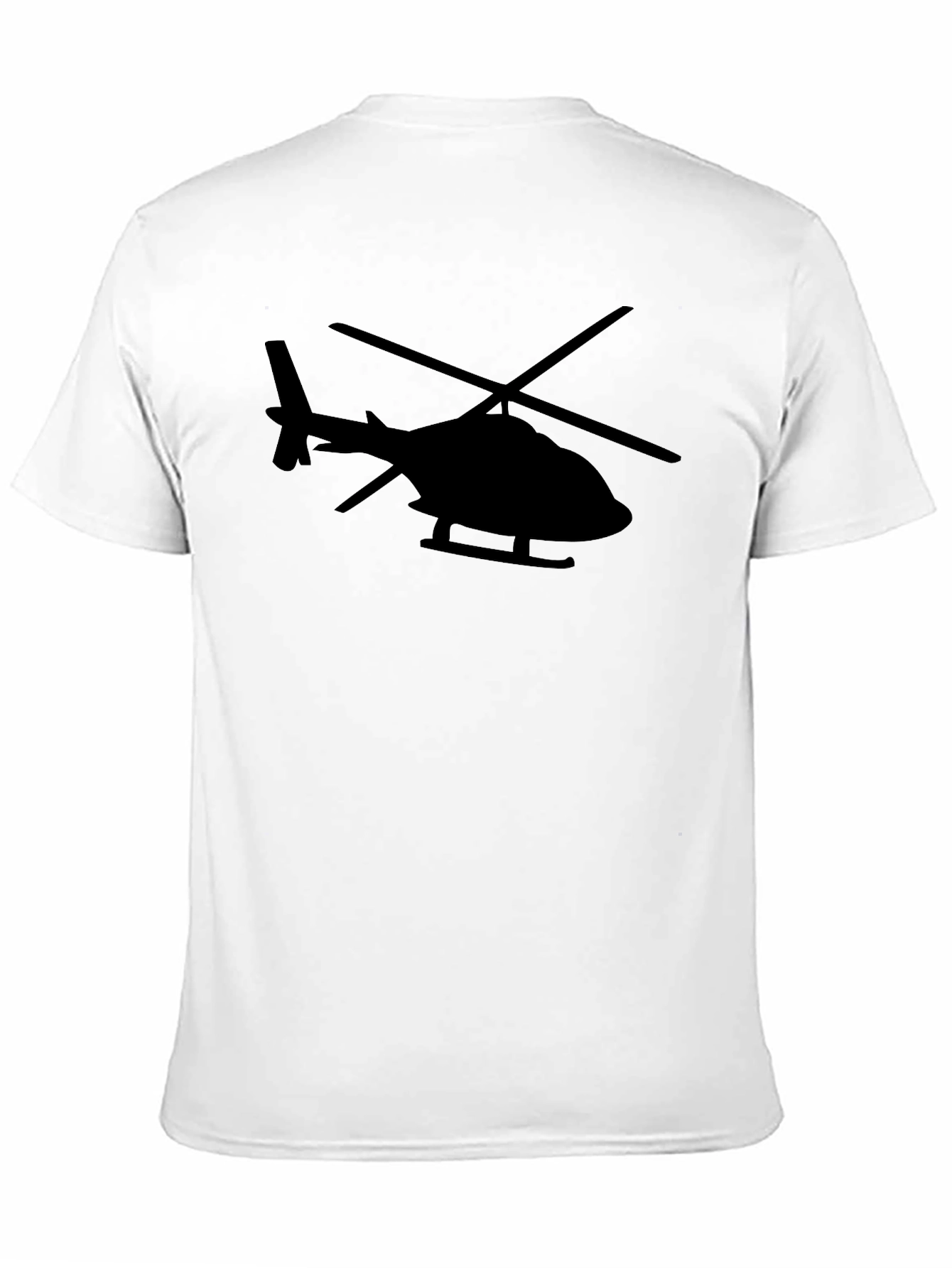 Black Helicopter Graphic Tee - Black Cotton Blend T-Shirt view 11