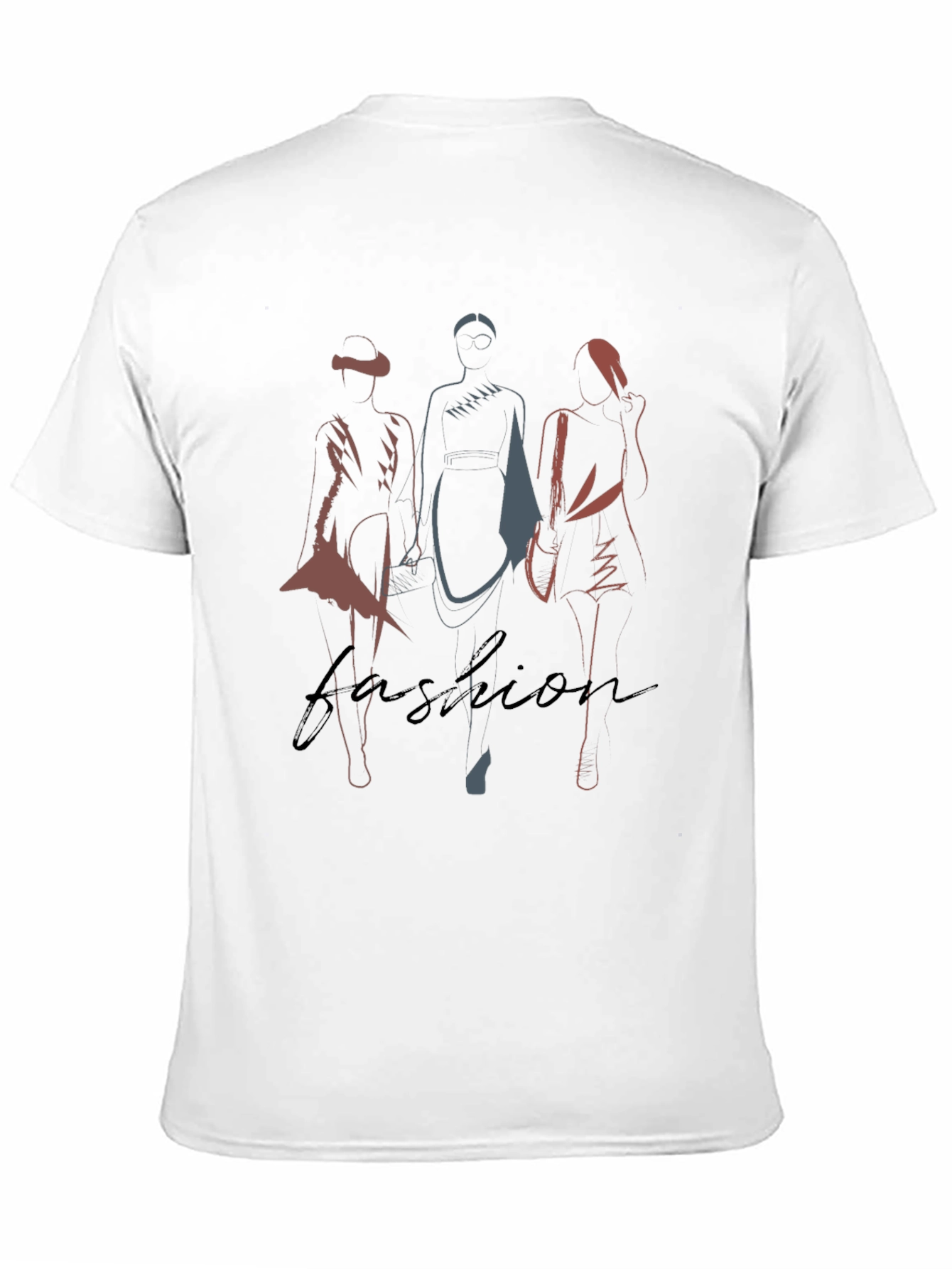 Black Fashion Silhouette Graphic Tee - Stylish Men's Black T-Shirt view 11