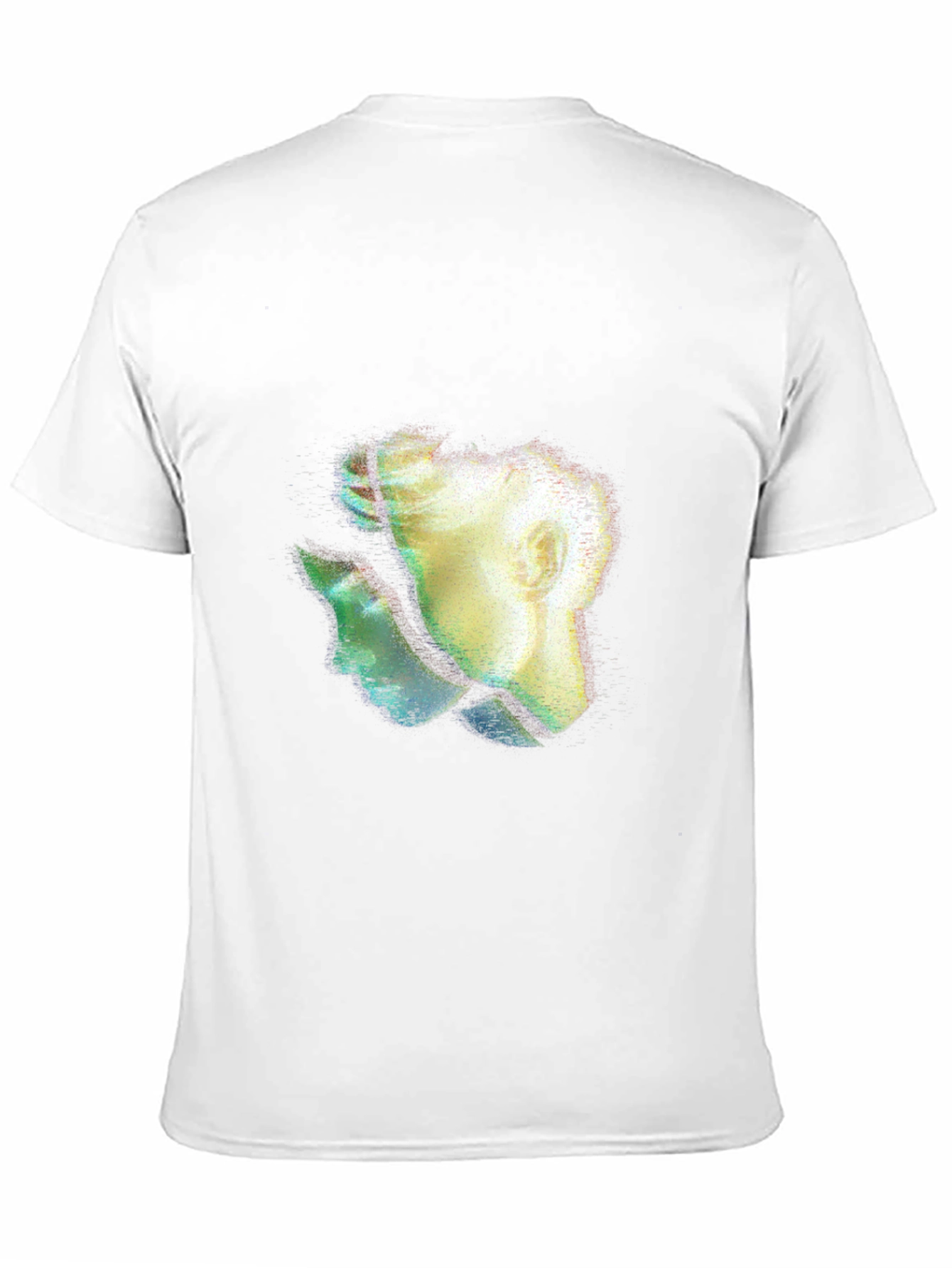 Black Abstract Two-Face Graphic Black T-Shirt view 11