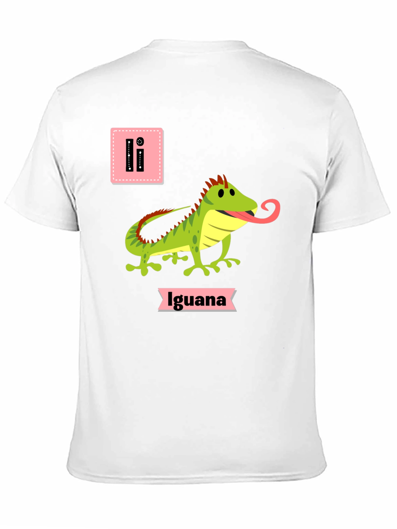 Black Iguana Alphabet Black T-Shirt view 11