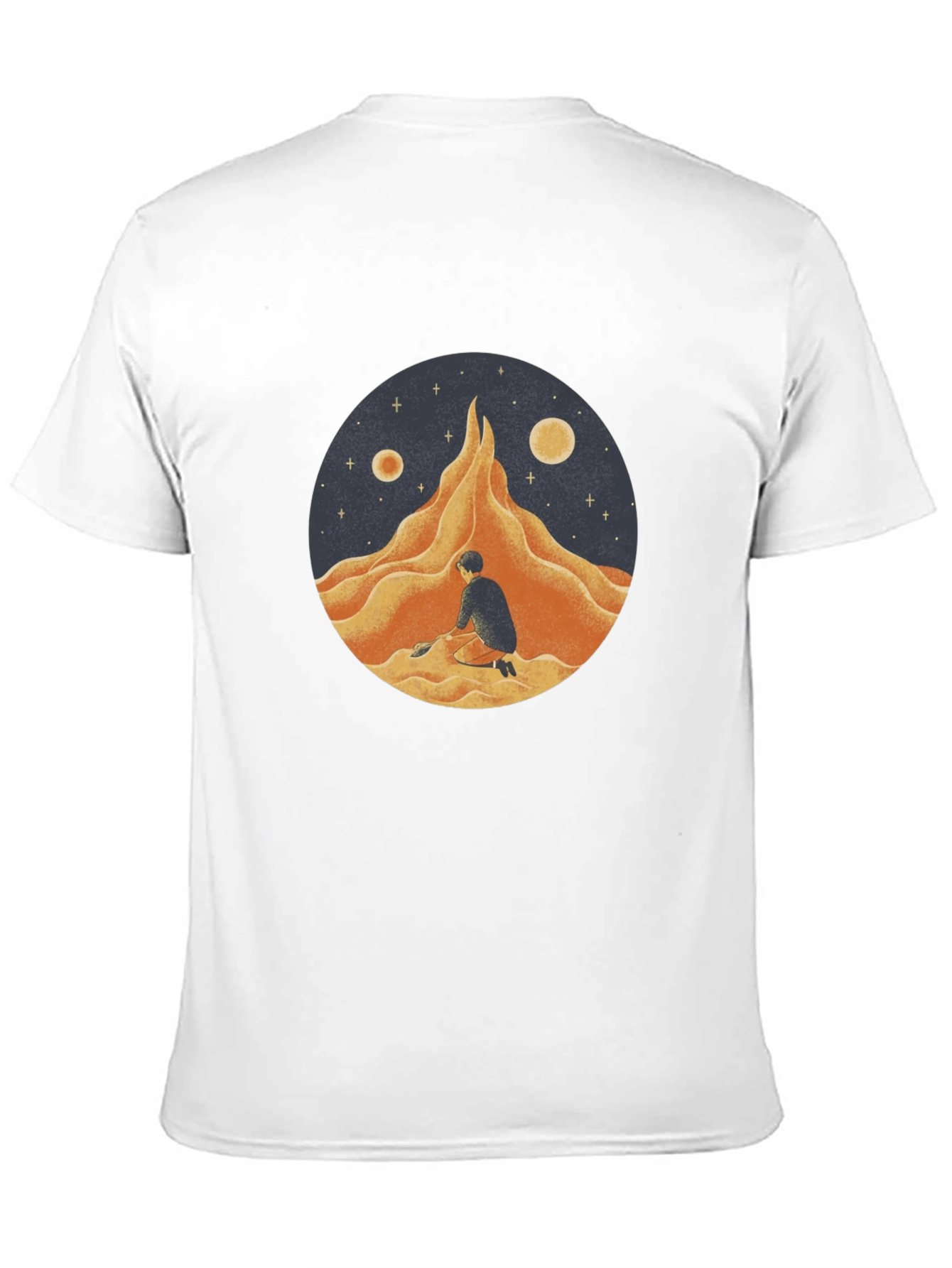 Black Lunar Dreamscape Graphic Tee view 11