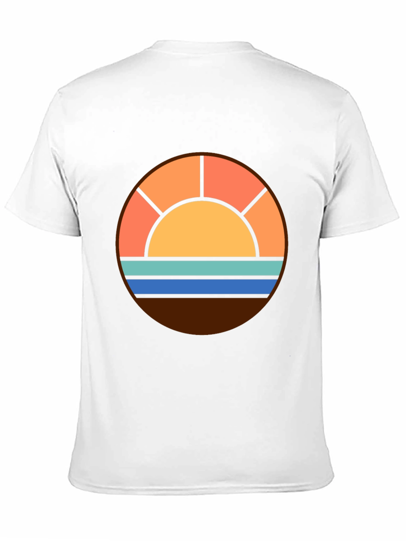 Black Retro Sunset Graphic Tee - Beach Vibes Shirt view 11