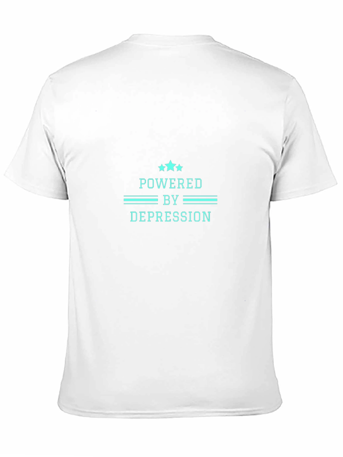 Black Powered by Depression Graphic Tee - Black view 11