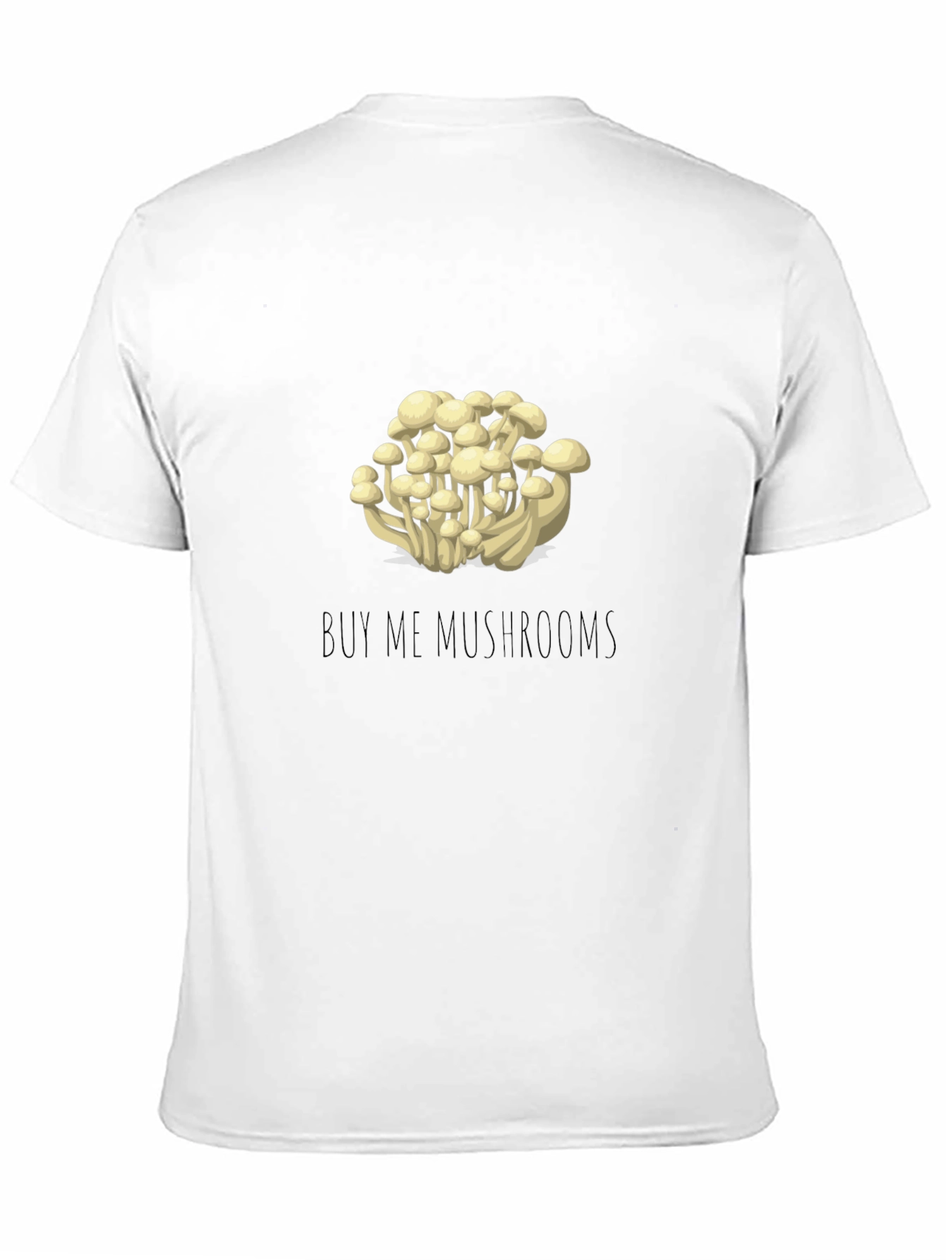 Black Buy Me Mushrooms Graphic Tee - Unique Funny Design view 11